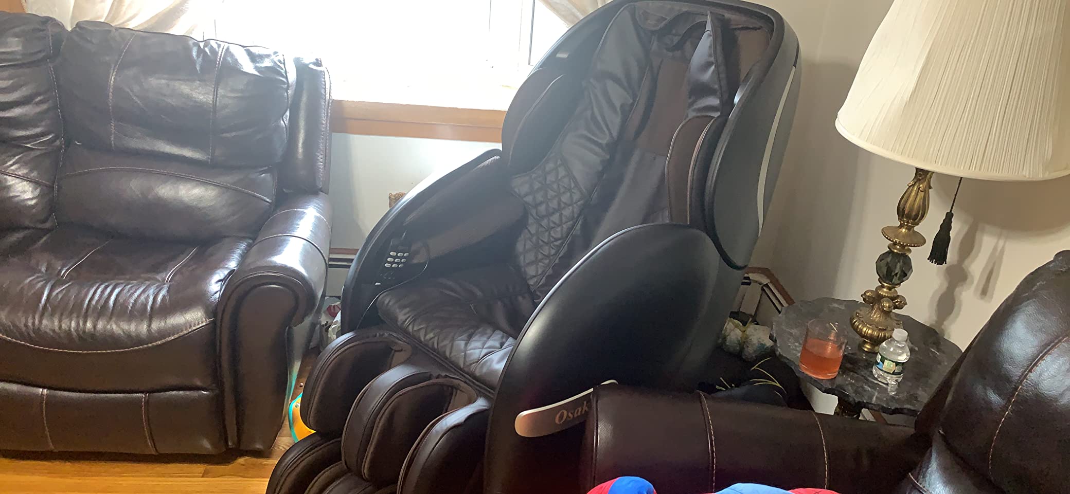 Osaki Monarch Full Body Massage Chair | Zero Gravity 3D SL-Track | Space Saving Technology Recliner| 9 Unique Auto Programs | Bluetooth Connection (LE Black) customer photo 1