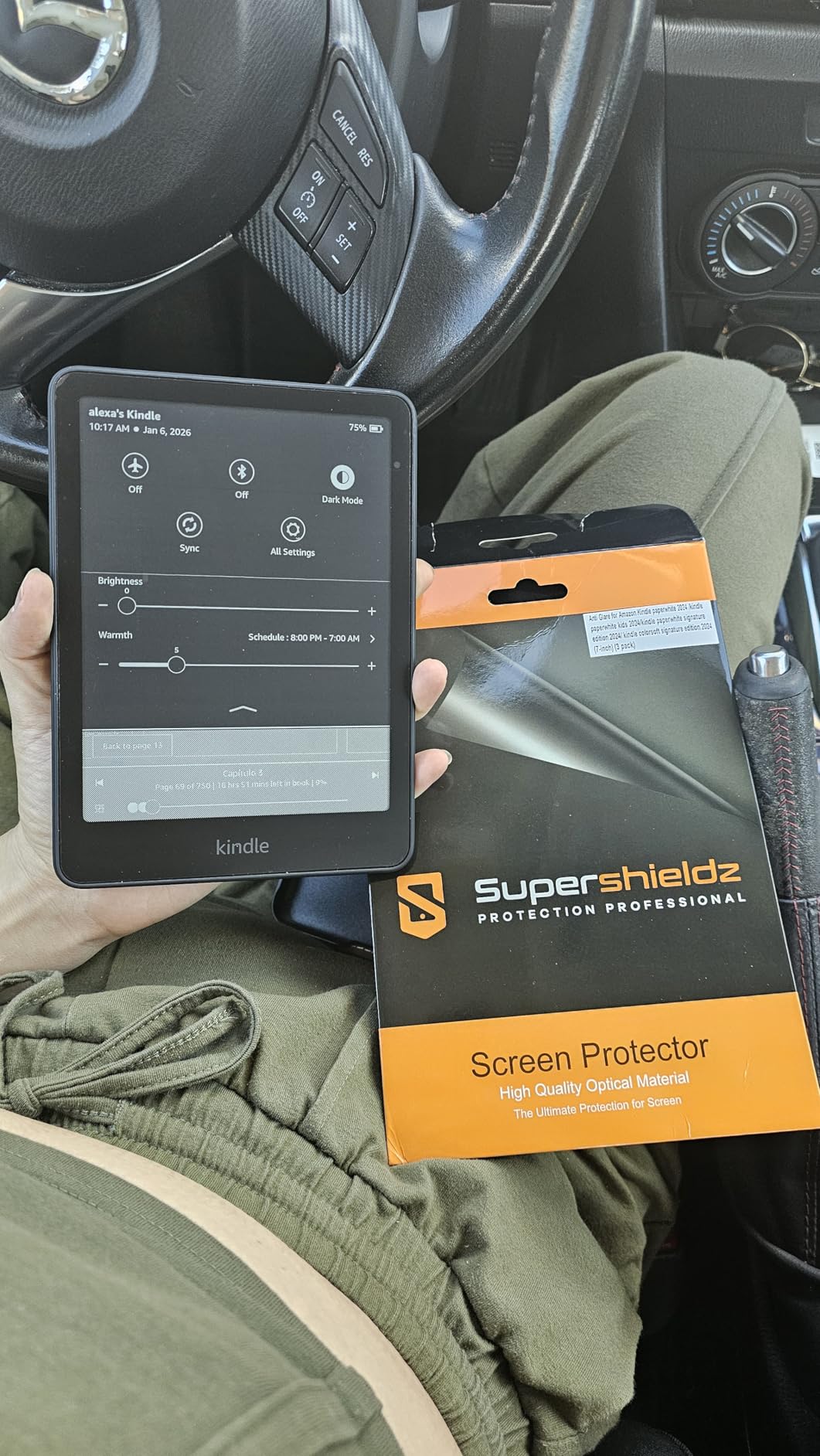 Supershieldz (3 Pack) Anti-Glare (Matte) Screen Protector for all-New Kindle Paperwhite & Kindle Paperwhite Signature Edition 7-inch (12th Generation - 2024 release) customer photo 2