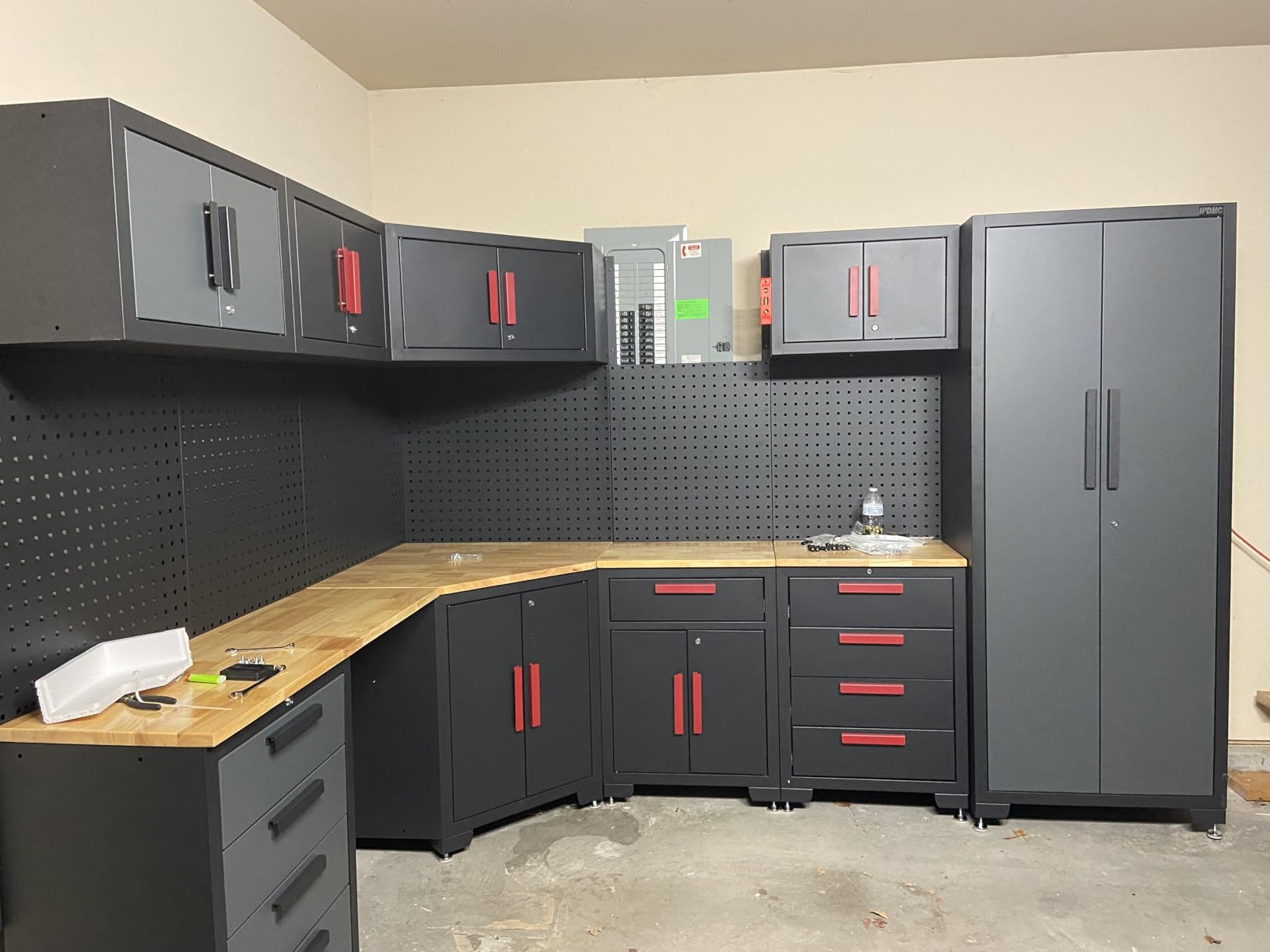 15-Piece Corner Garage Storage Cabinet System - Corner Workshop Set customer photo 2
