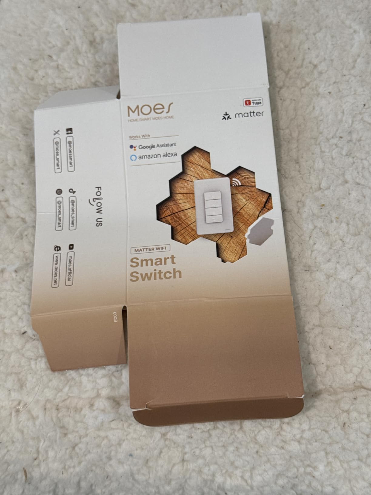 MOES Matter-WiFi Smart Double Switch, Neutral Required customer photo 2