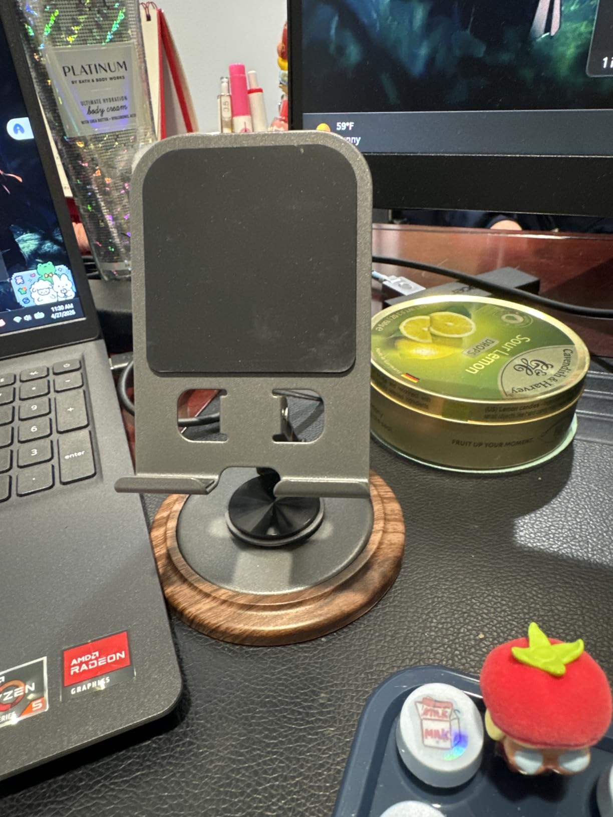 Lamicall 360° Rotation Cell Phone Stand for Desk, Sturdy Phone Holder customer photo 2