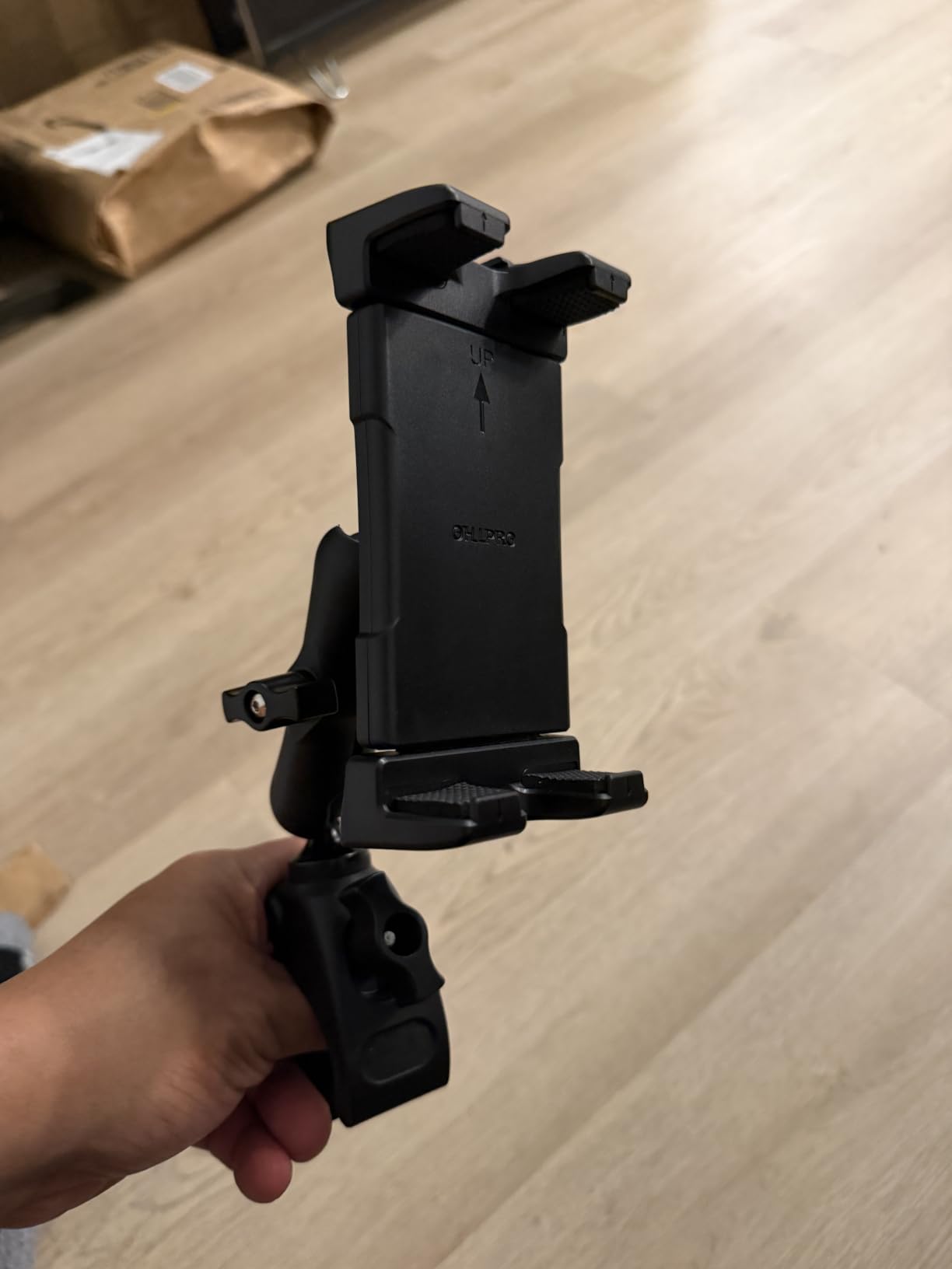 OHLPRO Tablet Mic Stand Holder for iPad Treadmill Handlebar Clamp, Mount for Spin Bike Microphone Peloton Stroller, Fit 5-13” iPad Pro 12.9 Air Mini, Galaxy Tab, iPhone, Fire HD 10-4