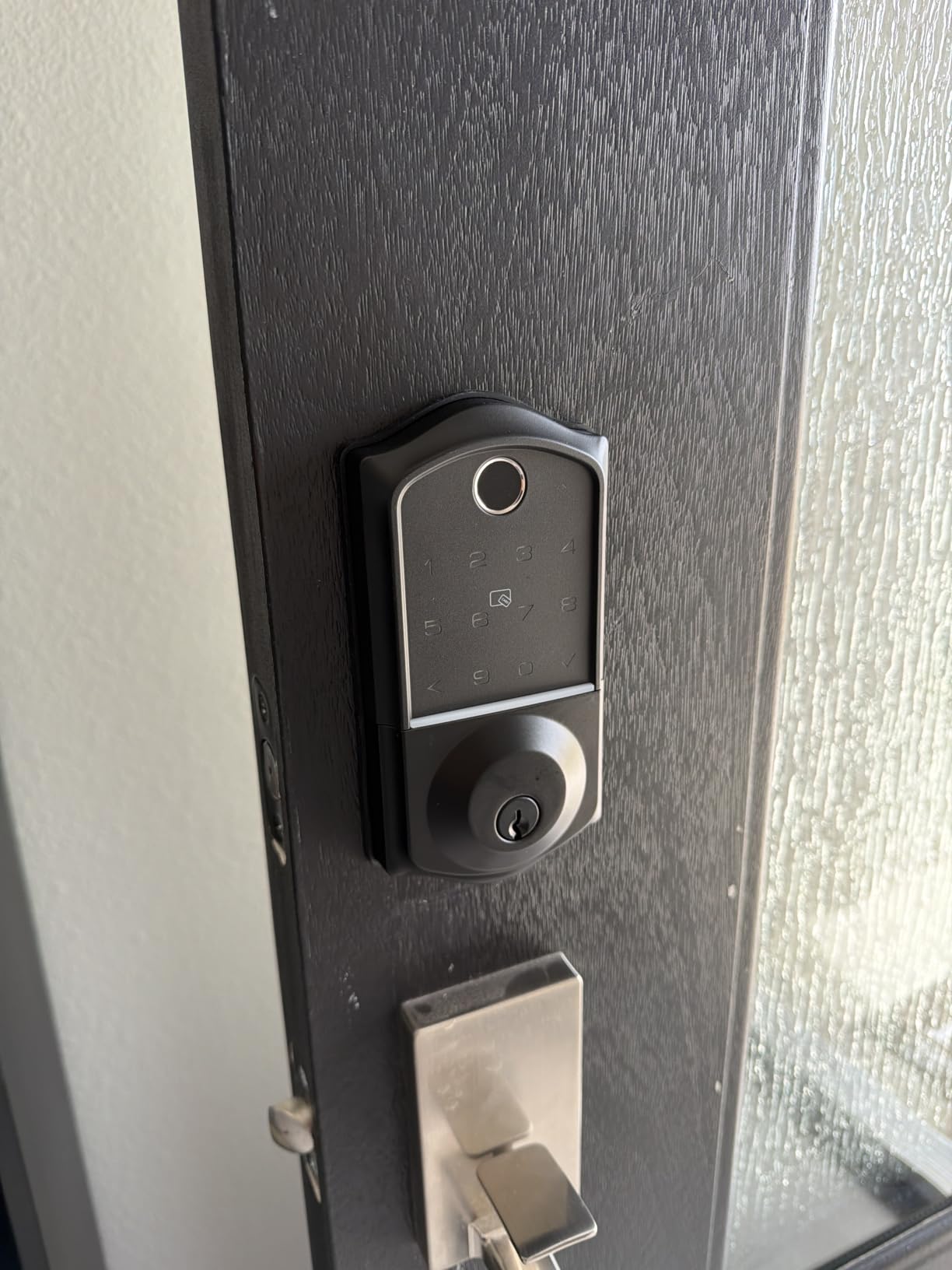 Veise VE017 Fingerprint Smart Door Lock with App Control, Satin Nickel customer photo 2
