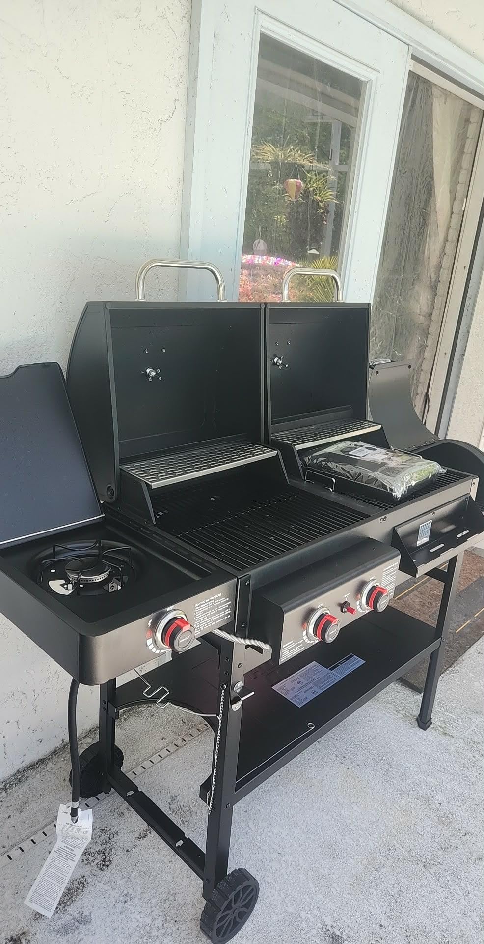 ZH3005Y 2-Burner Gas and Charcoal Grill Combo Black customer photo 2