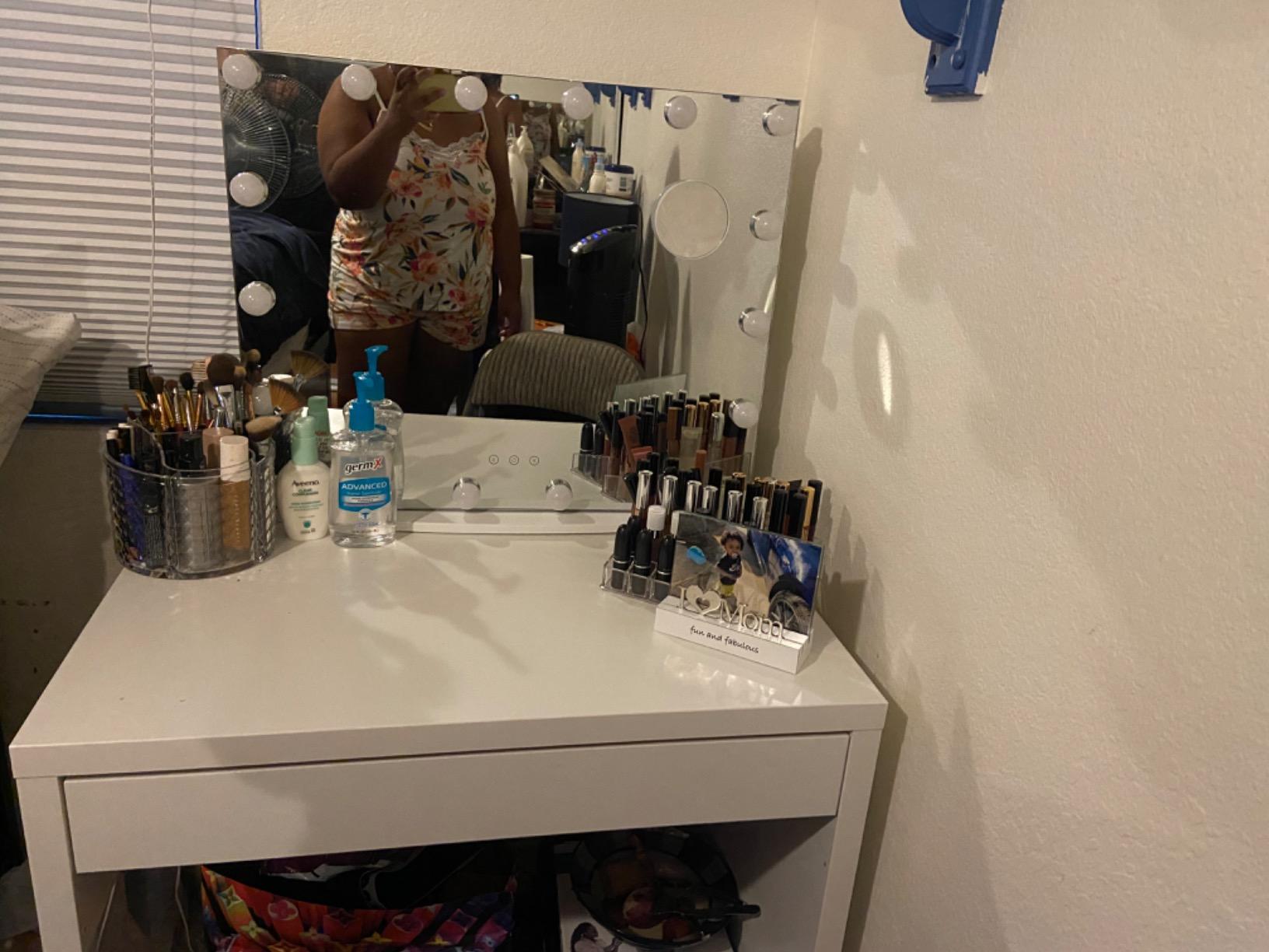 LUXFURNI Vanity Mirror with Lights, 23.6