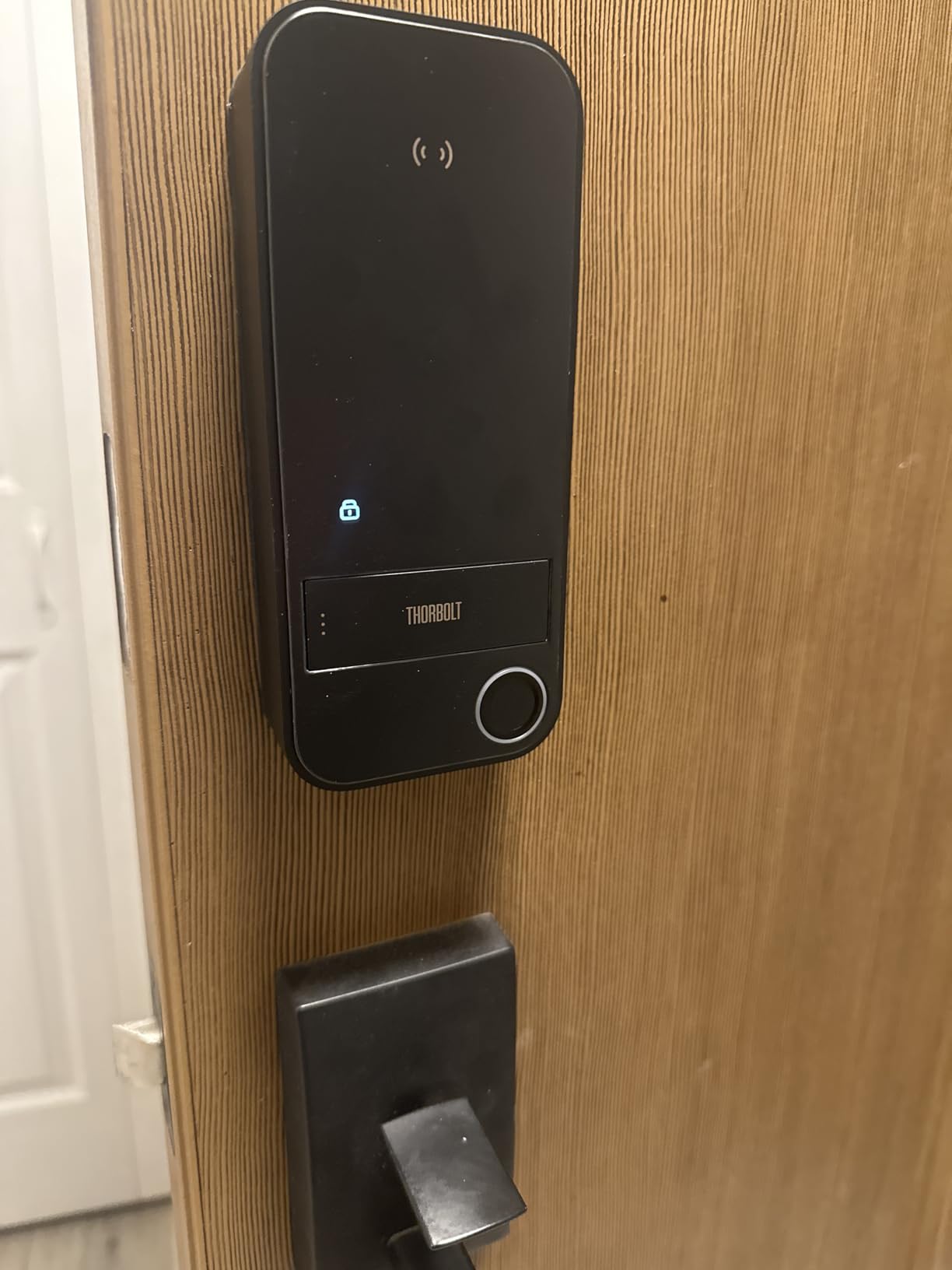 ThorBolt X1 Smart Keyless Entry Fingerprint Door Lock with Keypad, Black customer photo 1