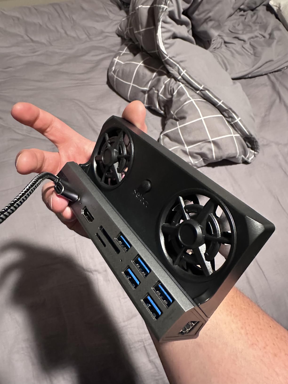 Docking Station for Steam Deck ROG Ally with Dual Cooling Fans, 10-IN-1 Stream Deck Dock with 4K@60Hz, 1000Mbps Gigabit Ethernet, 5USB Ports and 100W Charging Port for Steam Deck OLED/Switch/Legion Go customer photo 1