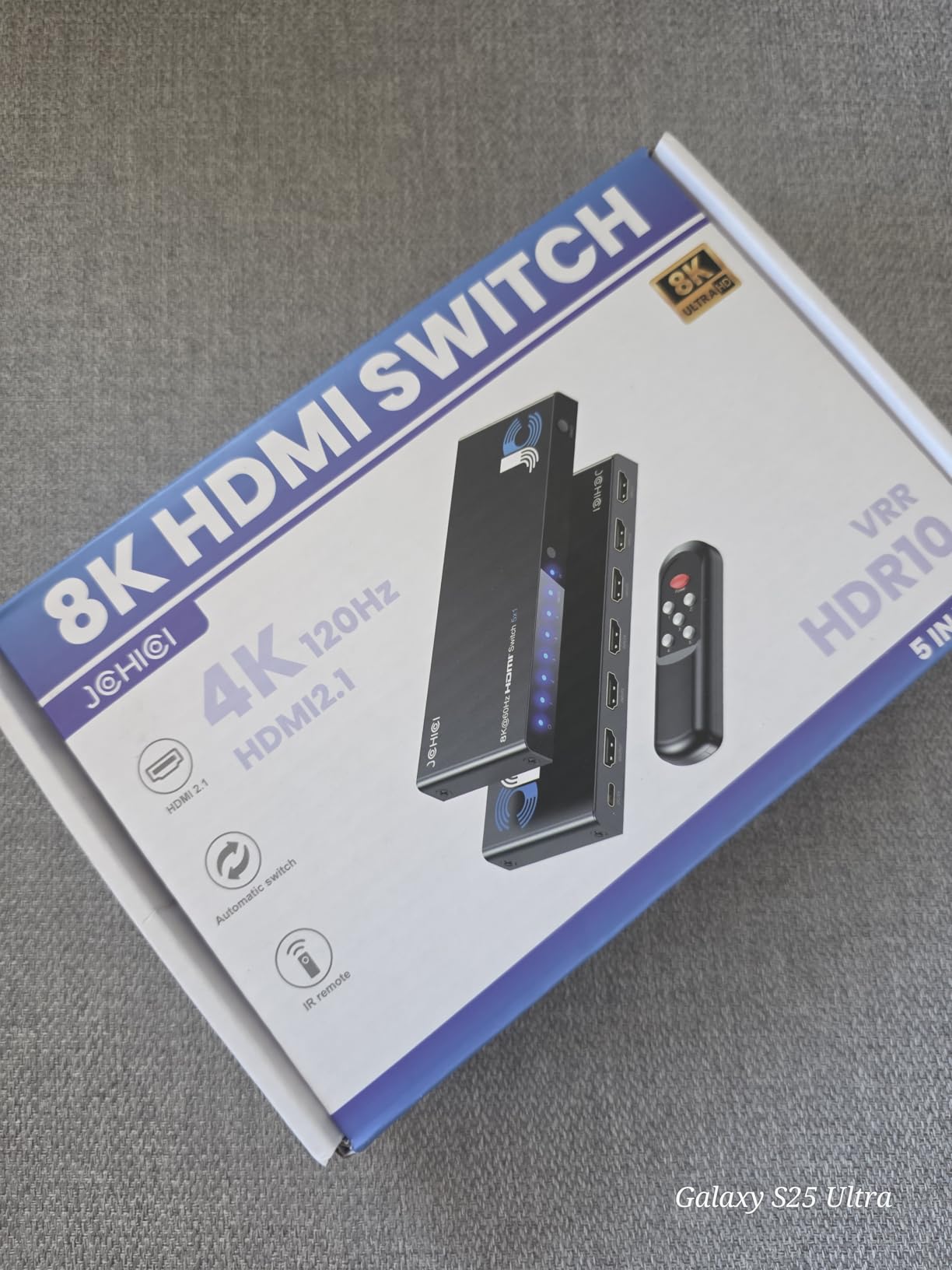 HDMI 2.1 Switch 5 in 1 Out 8K 60Hz 4K 120Hz – with Remote customer photo 2