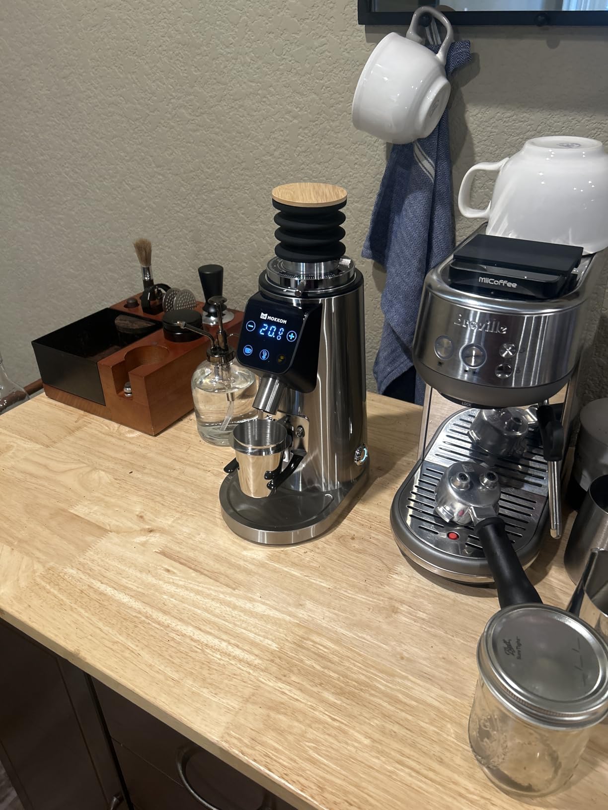 MOKKOM 64mm Flat Burr Coffee Grinder,Espresso Grinder,100 Grind Settings customer photo 2
