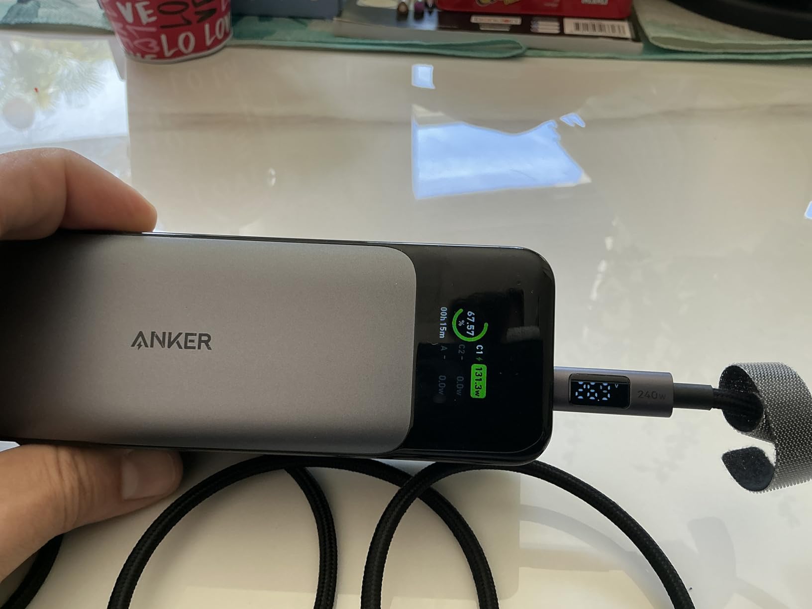 UGREEN USB C 240W Cable with Digital Display, PD 100W Fast Charging, 3.3FT customer photo 1