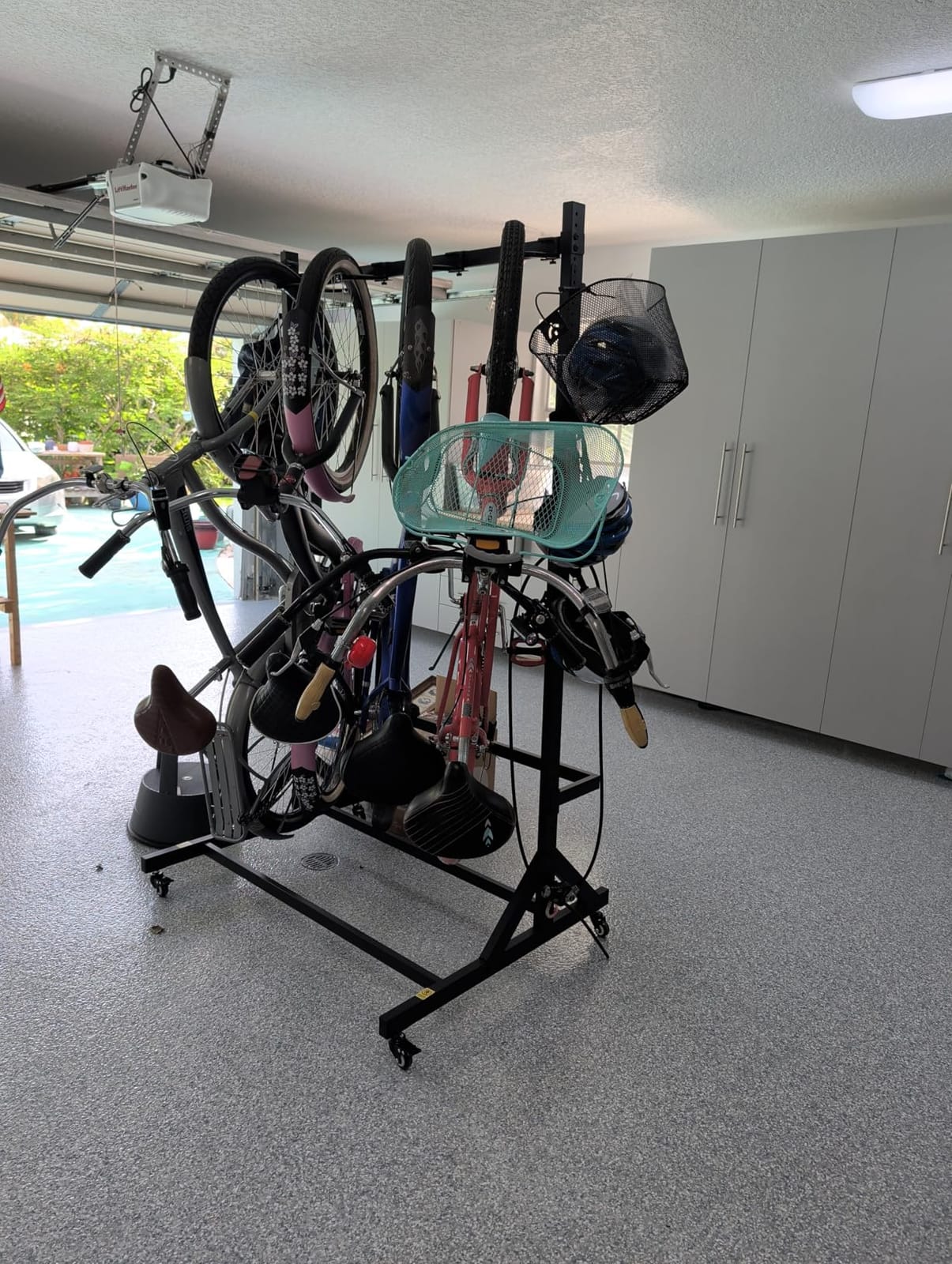 monTEK Freestanding Bike Storage Rack with Wheels for 5 Bikes customer photo 1
