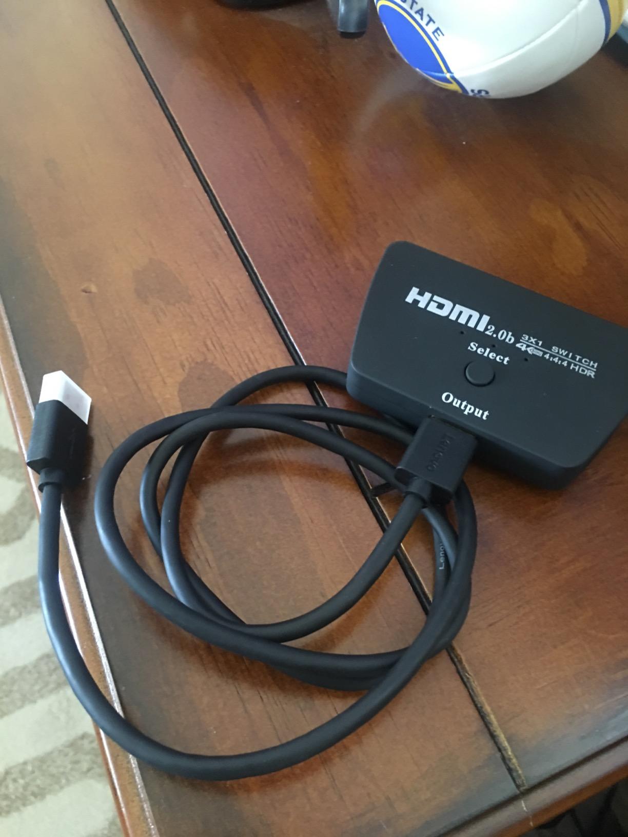 HDMI 2.1 Switch 3 in 1 Out, 4K@120Hz 8K@60Hz, Aluminum,48Gbps w/HDMI Cable customer photo 1