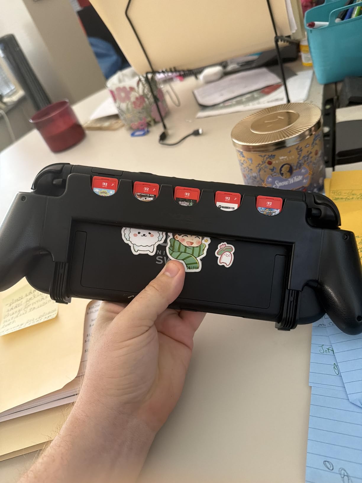 Mcbazel Console Grip with 5 Game Slots Compatible with Nintendo Switch 2 (2025), Ergonomic Grip Hard Shell for Users Who Prefer Handheld Mode, Black (NOT for Switch 1) customer photo 1