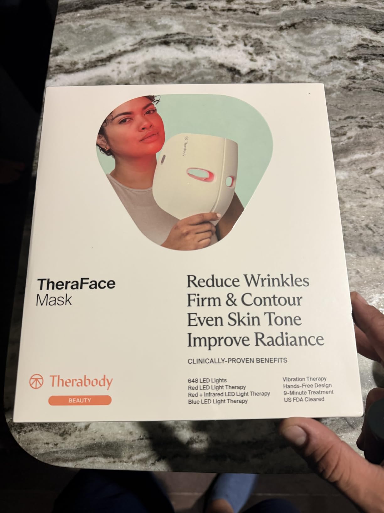 TheraFace Therabody Mask Glo - Cordless LED Skincare Face Mask with Red/Blue/Infrared Light & Relaxing Scalp Massage for Glowing, Healthier-Looking Skin - FDA Cleared customer photo 1