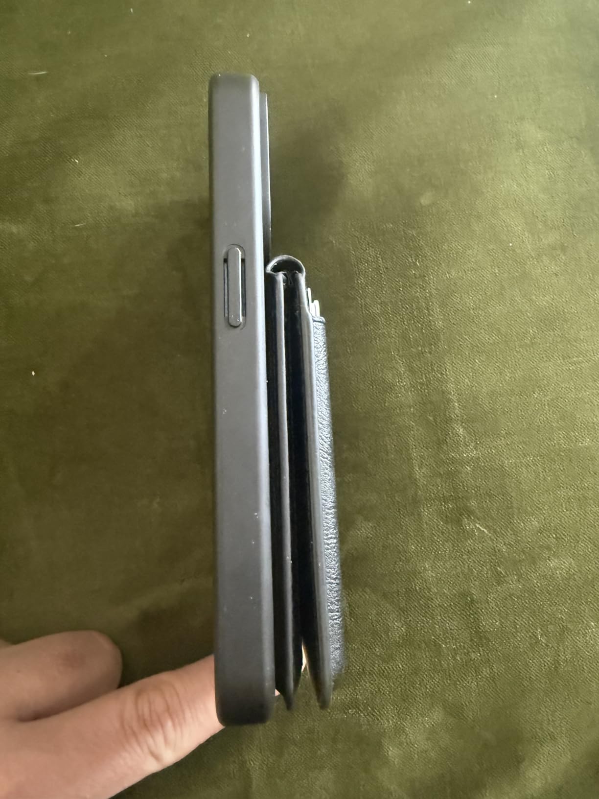 for MagSafe Wallet, Works with Apple Find My,5 Card Holder with Stand, Magnetic Phone Wallet Stand for iPhone 17/16/15/14/13/12 Pro Max Air Plus, RFID Blocking Vegan Leather,Black customer photo 2