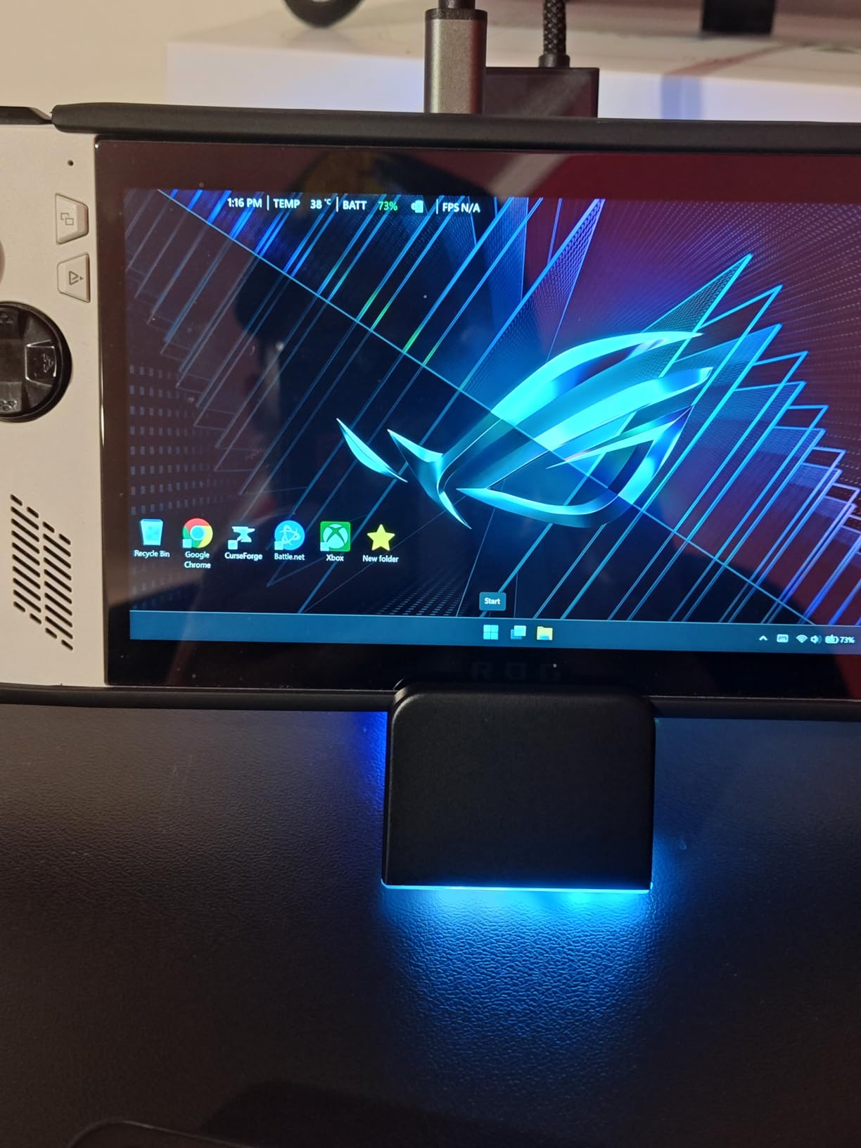 JSAUX Docking Station for ROG Ally X/ROG Ally/Steam Deck/Legion Go, 7-in-1 ROG Ally X Dock with RGB Cooling Fan, HDMI 4K@120Hz, Gigabit Ethernet, Dual USB & USB C 3.0, 100W PD Charging - HB0705 customer photo 1