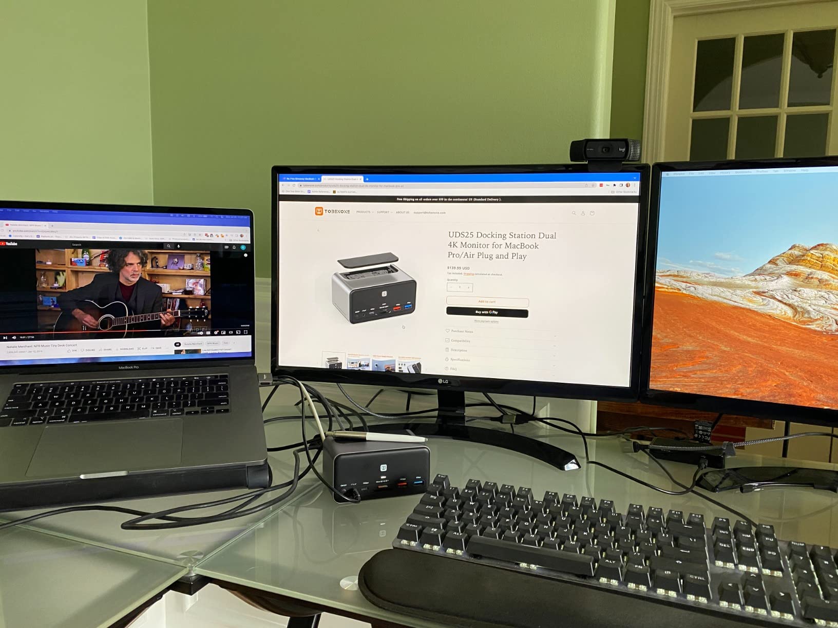 TobenONE 18 in 1 Laptop Docking Station 3 Monitors,Triple 4K HDMI,9 USB C/A | Docking Station with 3HDMI,Ethernet,PD 3.0,Fits Triple Monitor Office Work,for Windows/Dell/Lenovo Laptops (No Power Adapter) customer photo 2