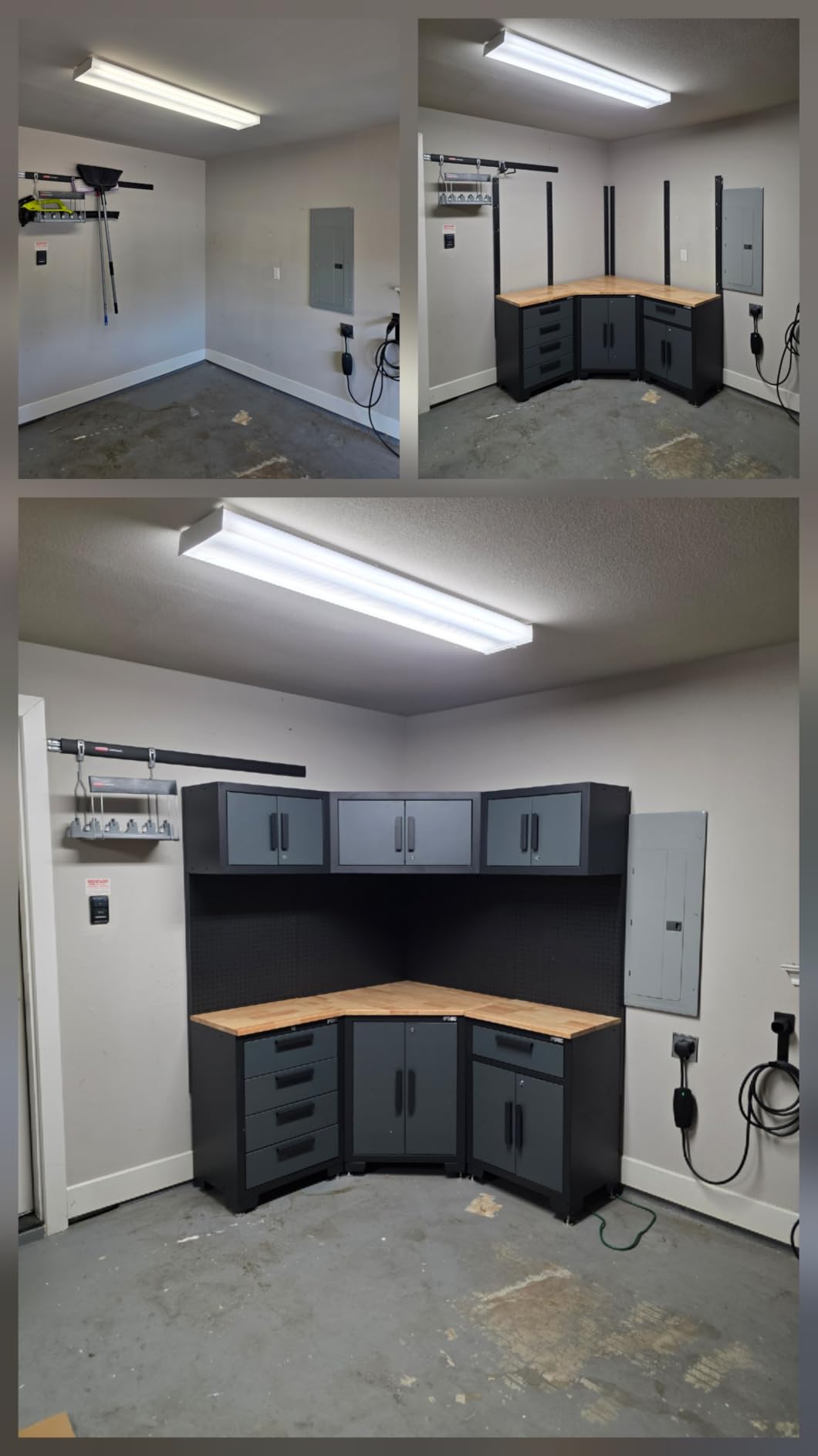 8-Pcs Garage Storage Cabinet System, Black and Grey customer photo 2