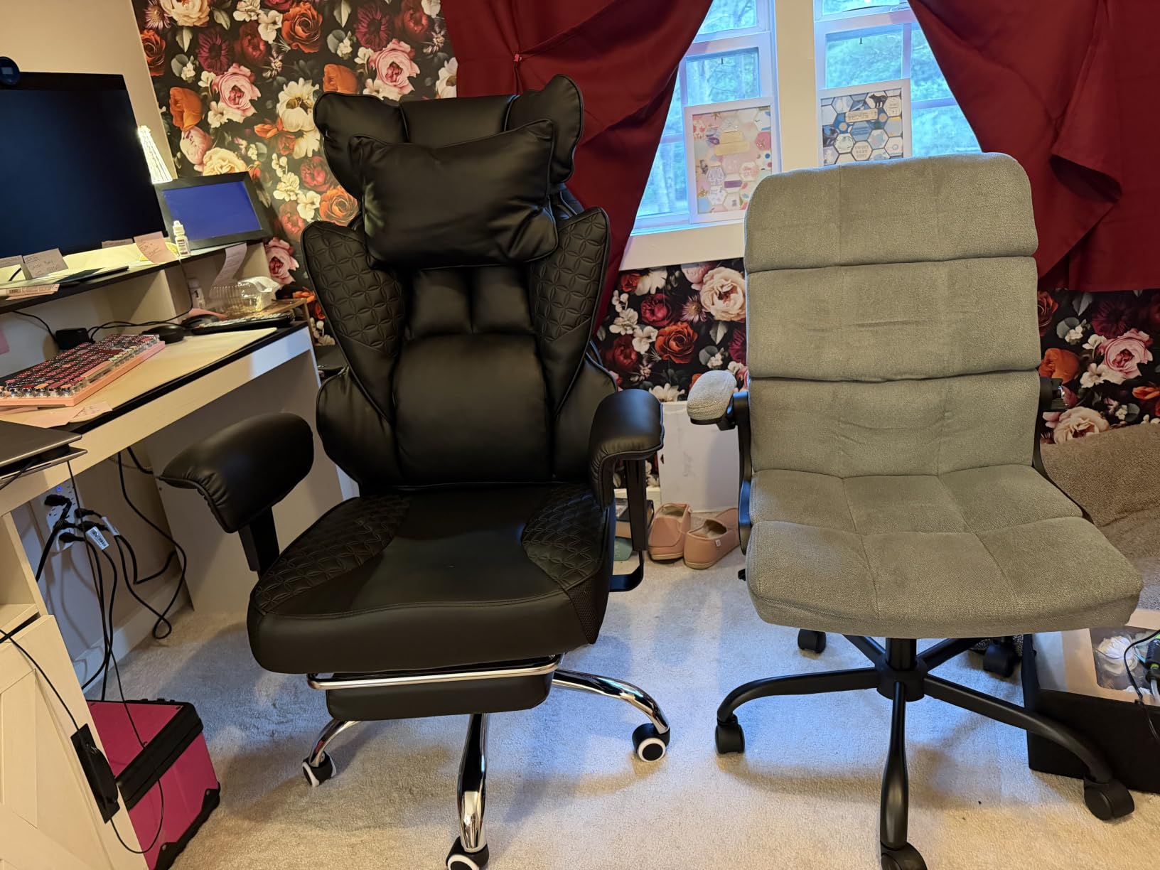 GTPLAYER Big and Tall Gaming Chair 400lbs Heavy Duty Office Chair with Footrest, High Back Pocket Spring Lumbar Support, Ergonomic Wide Comfy Seated Cushion for Lower Back Pain Relief, Earth-Black customer photo 2