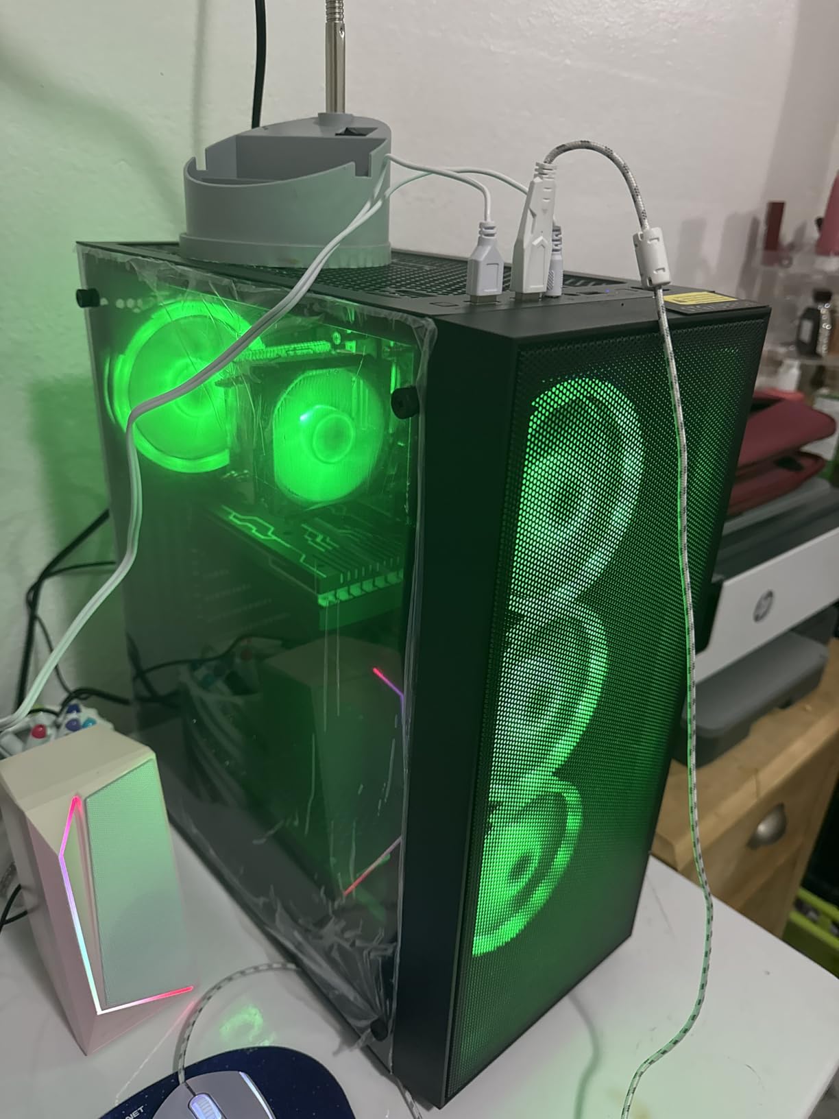 STGAubron Gaming PC Computer Desktop, Intel Core i7 up to 3.9GHz, Radeon RX 580 8G Video Card, 16GB RAM, 1TB SSD, WiFi 6, BT 5.0, RGB Fan x 6, Windows 11 Home customer photo 2