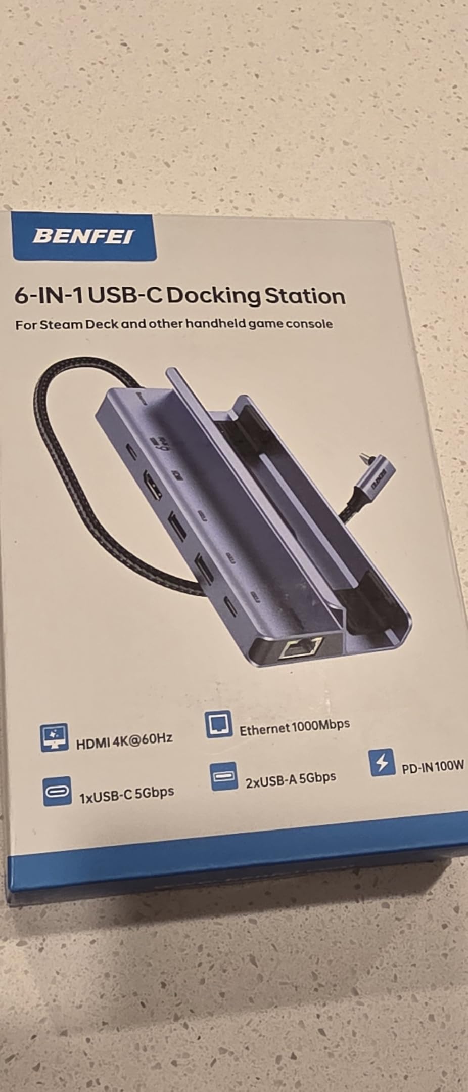 BENFEI Steam Deck Dock, Docking Station for Steam Deck (OLED)/ROG Ally, 6-in-1 USB C Hub with HDMI 4K@60Hz, 1Gbps Ethernet, 1xUSB C 2X USB 3.0 Port, PD 100W Charging customer photo 1