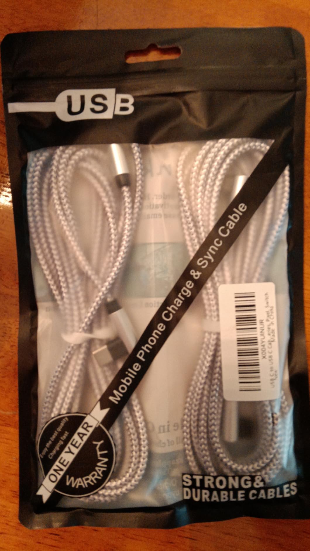 USB C Cable 10ft 2Pack, 60W Fast Charging 90 Degree Nylon Braided Cord customer photo 2