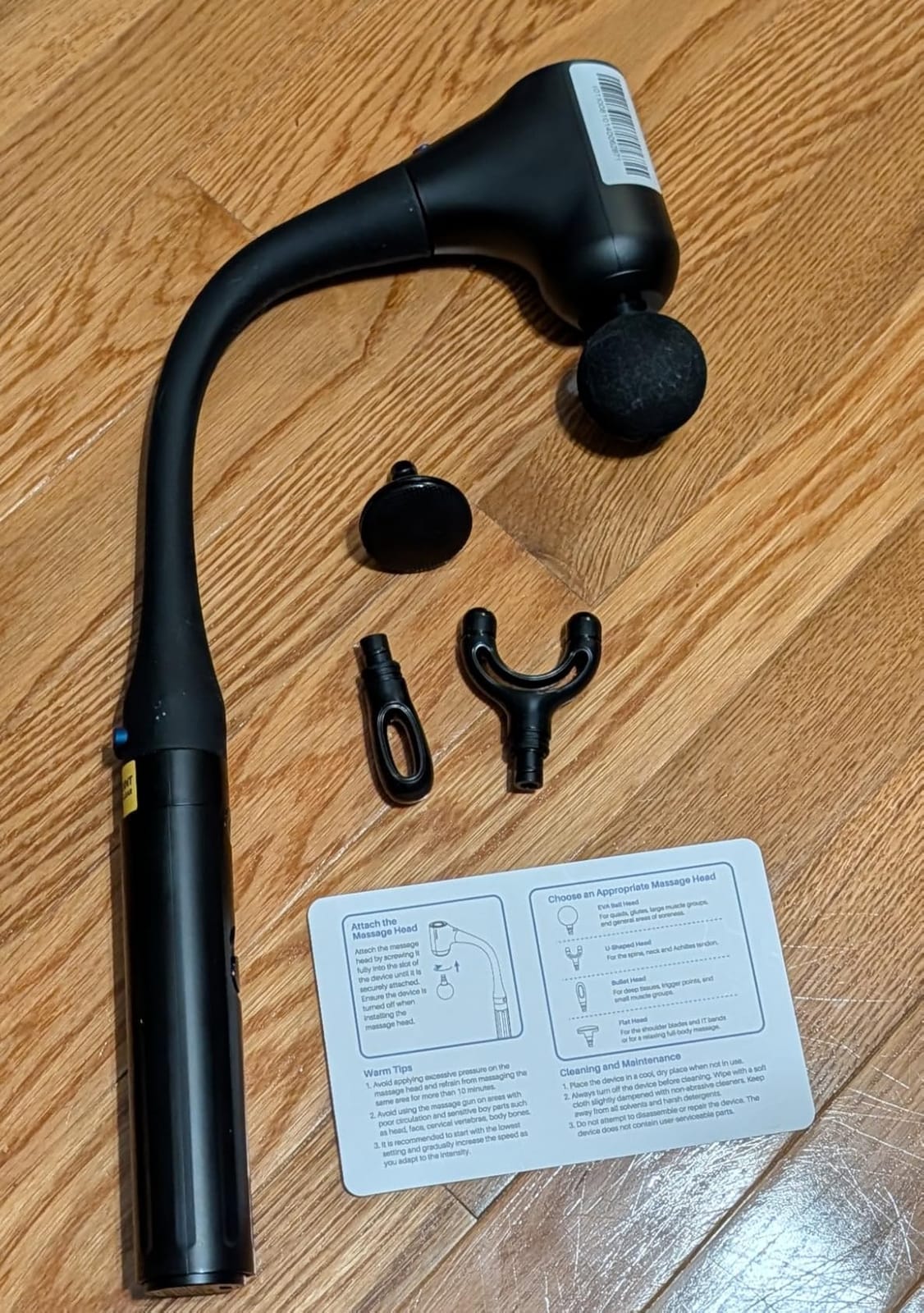 RENPHO Reach Curve Massage Gun with Extension Handle, 4-in-1 Massager customer photo 2