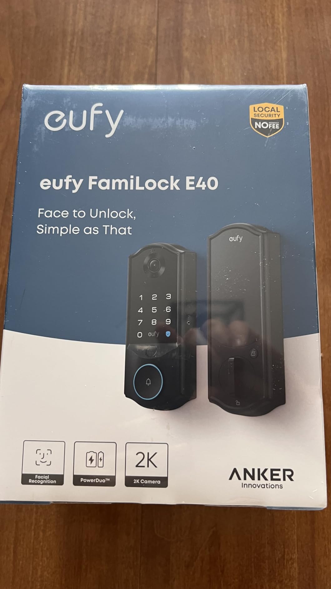eufy Security Smart Lock E40, Front Door Deadbolt with Facial Recognition customer photo 1