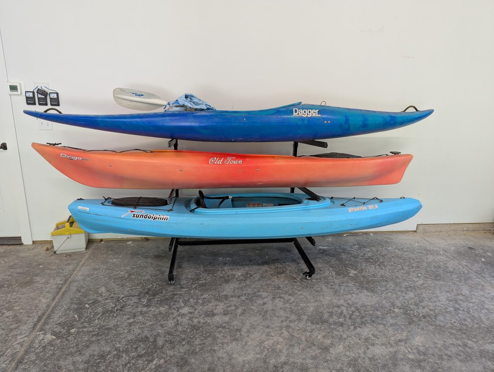 VEVOR Kayak Storage Rack for 2 Kayaks, Holds Up to 250 lbs, Heavy Duty Adjustable Ceiling Rack for Garage Ceiling Mount, Overhead Garage Storage Hanger for Canoe, Ladder, SUP, Surfboard & Paddleboard customer photo 1