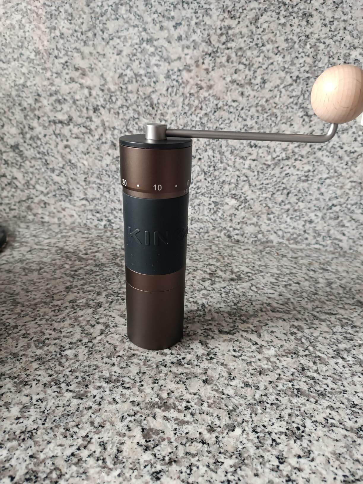 【Sliver】KINGrinder K6 Manual Coffee Grinder Straight Handle Stainless Burr customer photo 1