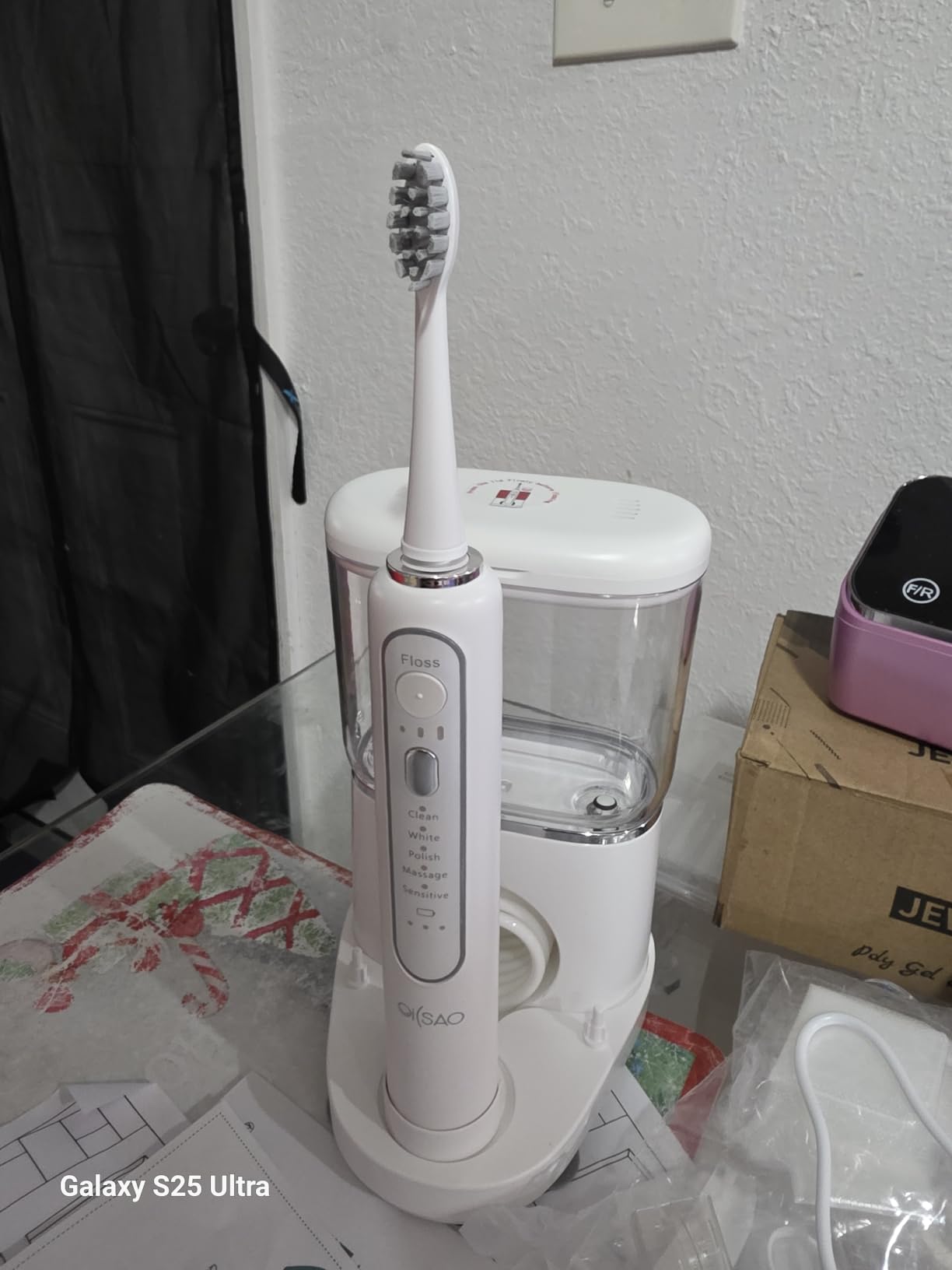 Electric Toothbrush with Water Flosser Combo,Sonic Flossing Toothbrush, Bl customer photo 1