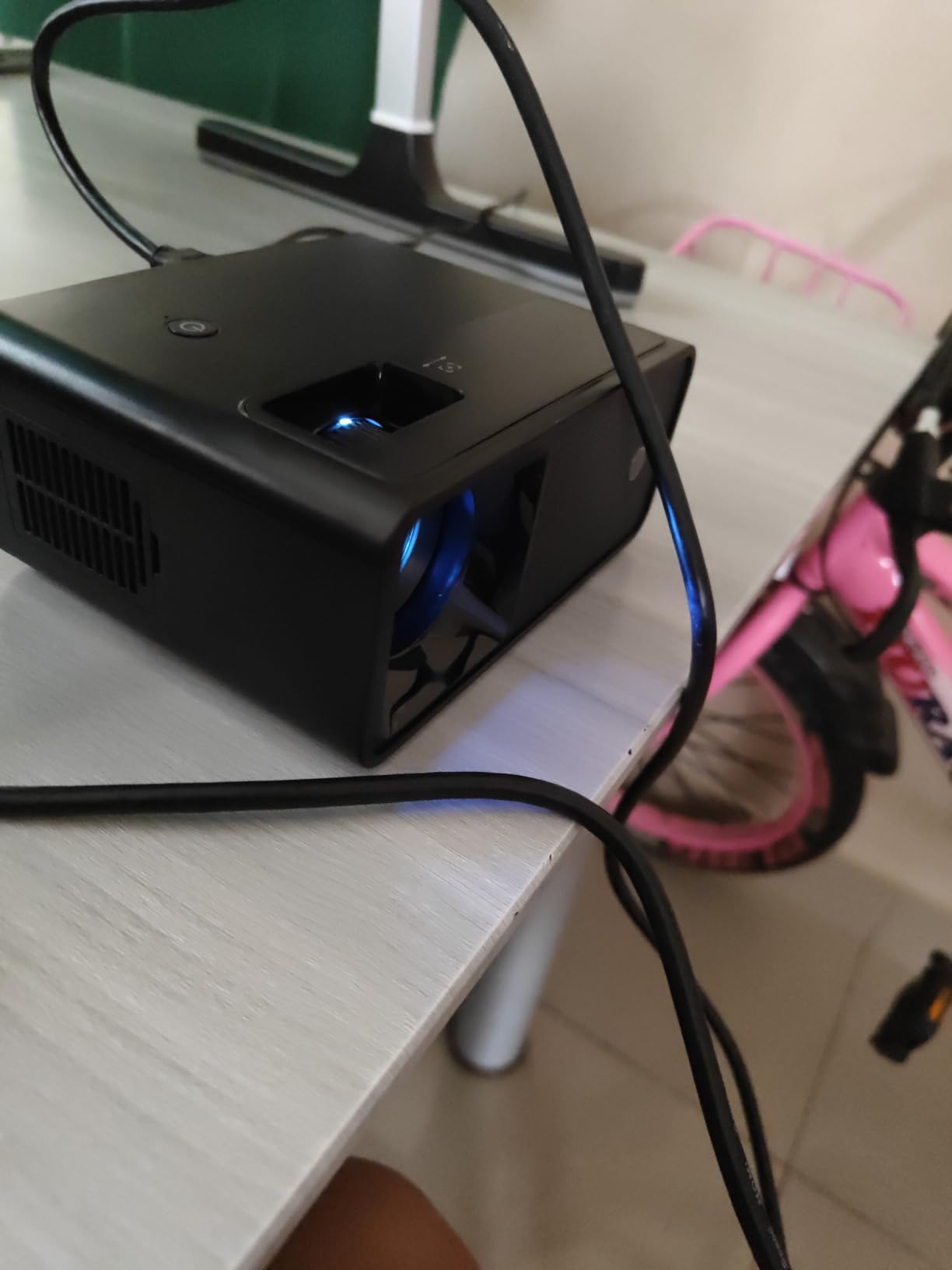 CiBest Mini Projector with WiFi and Bluetooth, Short Throw Full HD 1080P customer photo 2