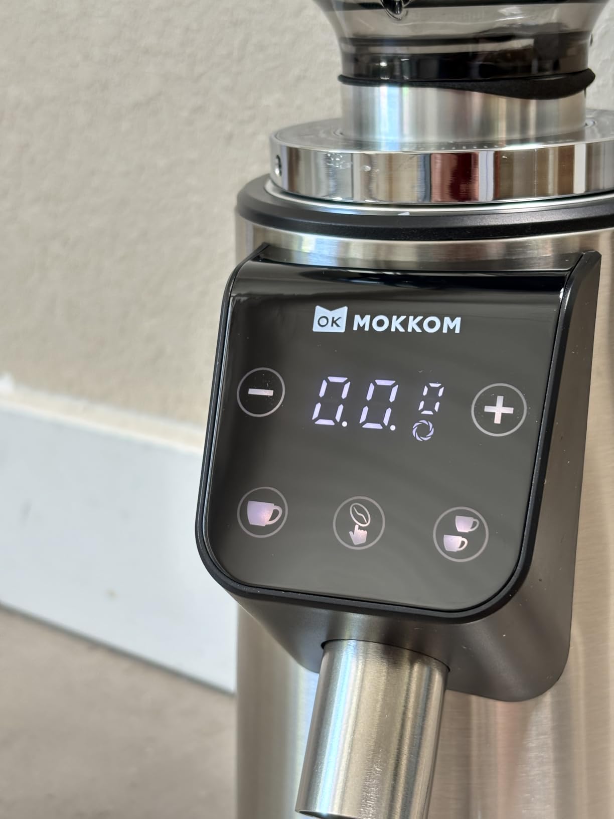 Mokkom 64mm Flat Burr coffee grinder, Single Dose,100 Grind Settings, Electric Espresso Coffee Bean Grinder, Anti-Static, All-Metal Stainless Steel Body, Quiet for Professional Home Use customer photo 1