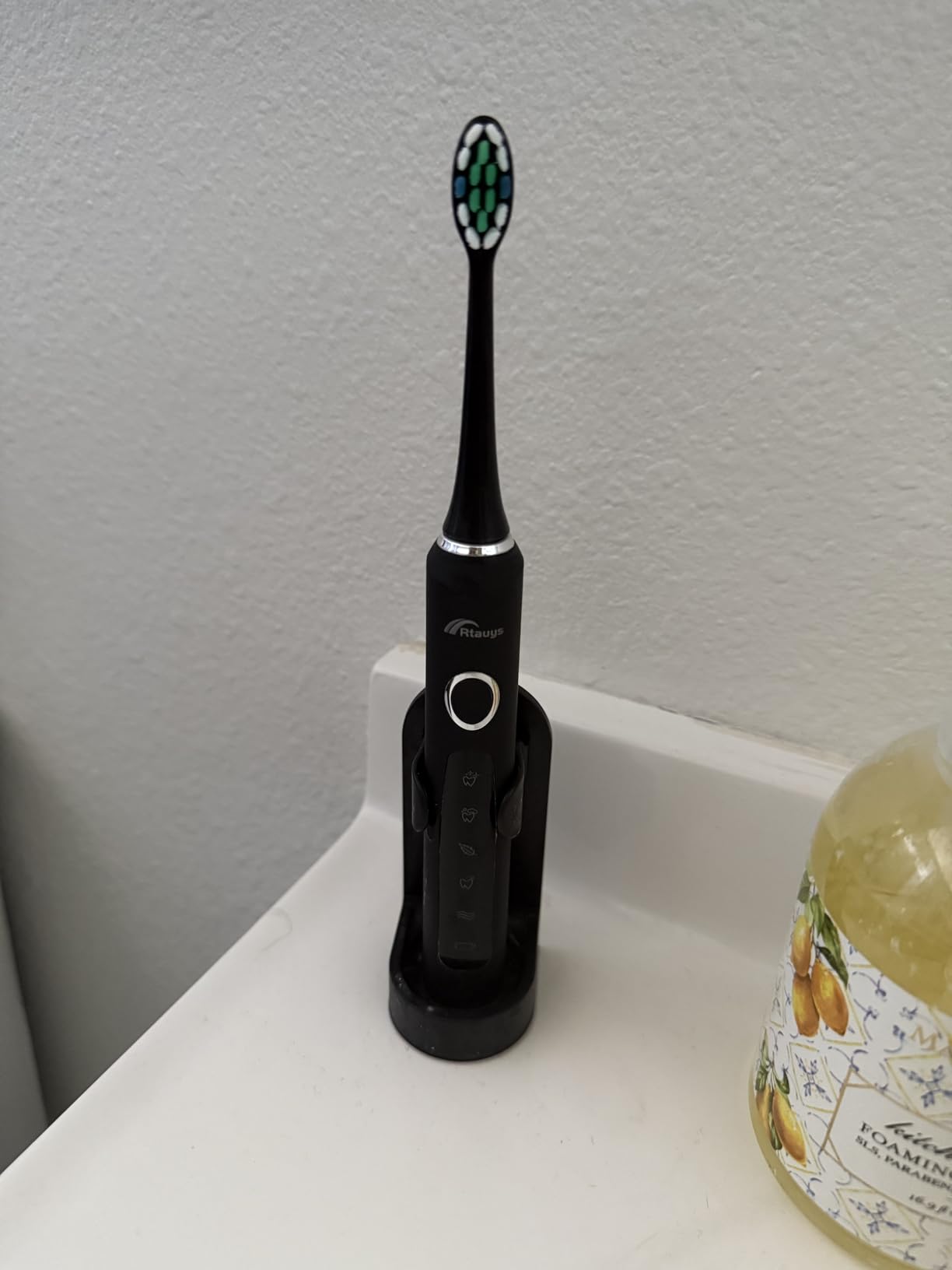 Rtauys M5 Electric Toothbrush for Adults - Sonic Electric Toothbrush for Kids and Adults with 8 Brush Heads & Travel Case, 120 Days Battery Life - Purple customer photo 2