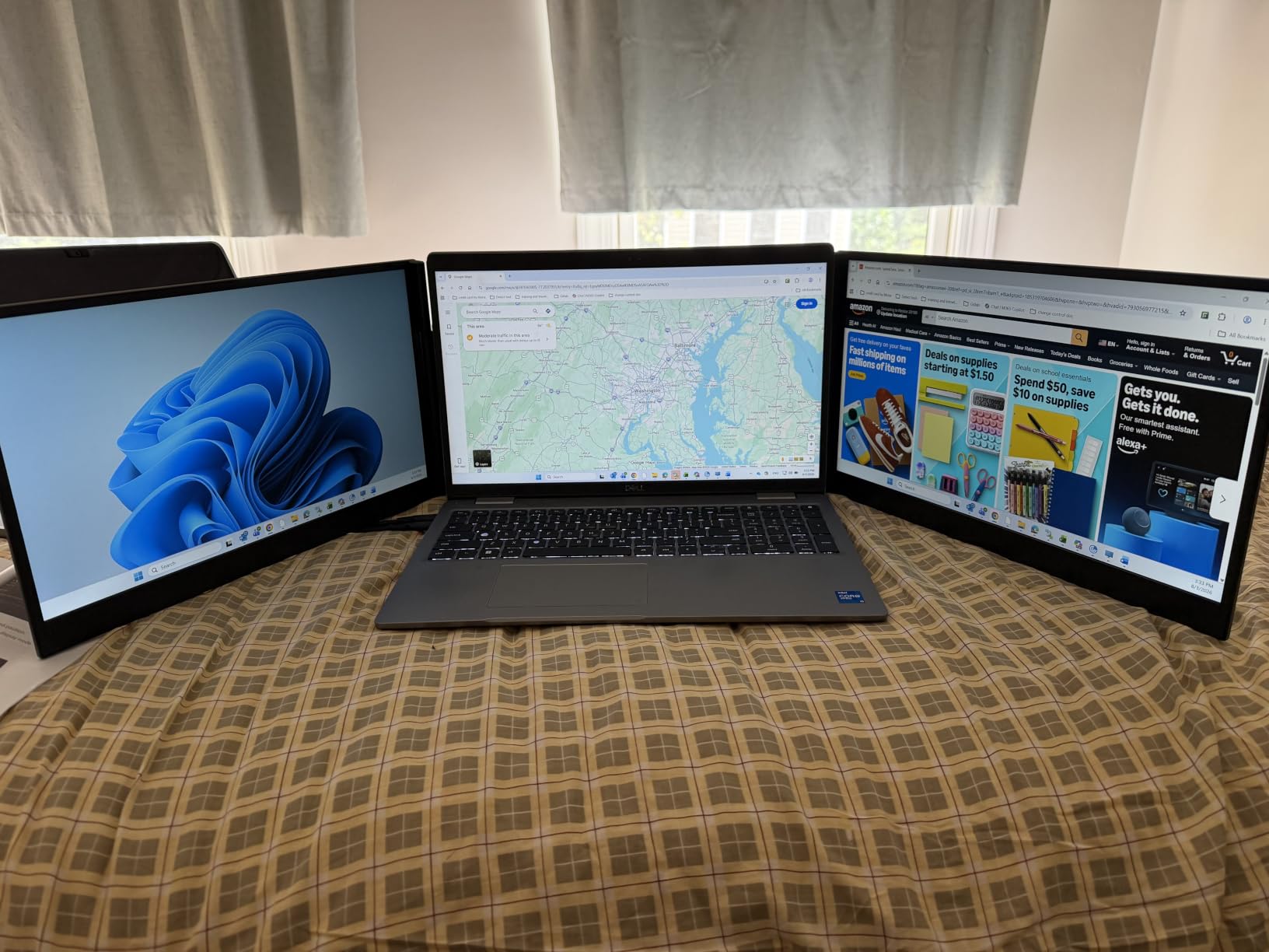 Laptop Screen Extender 15.6”, IPS Plug&Play Portable Monitor for Laptop, FHD 1080P Triple Monitor Extender, Ultra-Slim Travel Extended Screen for Business Work Study customer photo 2