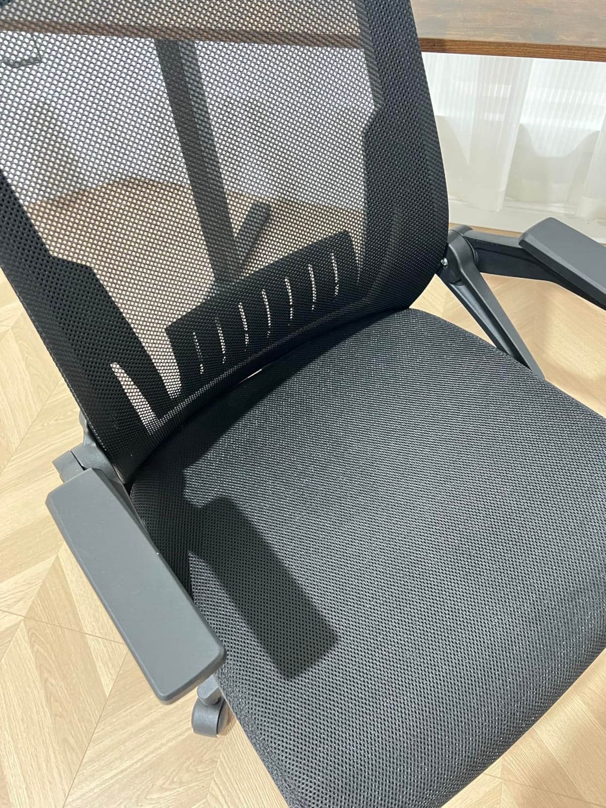 COMHOMA Office Chair with Flip-up Armrests Ergonomic Computer Desk Chair with Adaptive Lumbar Support & Breathable Mesh, Black customer photo 1