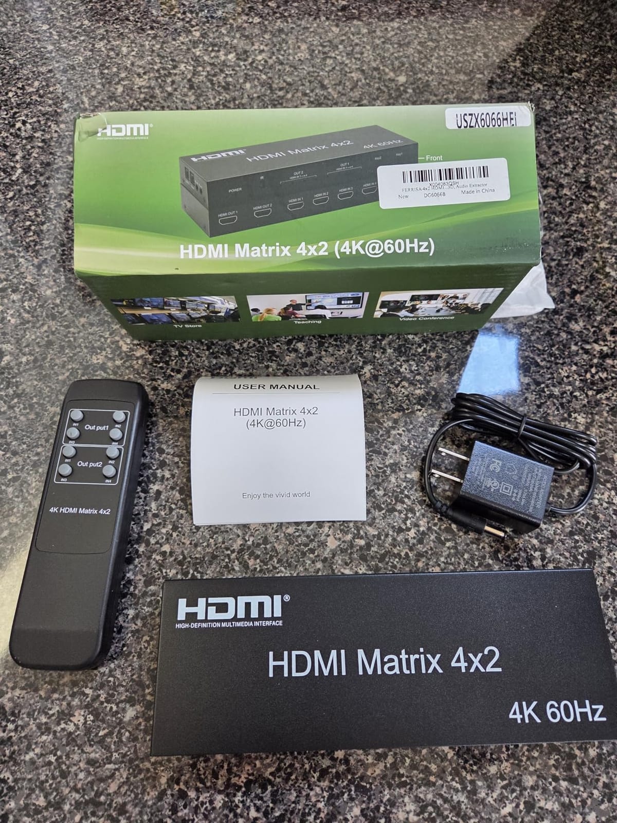 8K 4x2 HDMI Matrix Switch, HDMI 2.1 Audio Extractor EDID, ARC Dolby Atmos customer photo 1