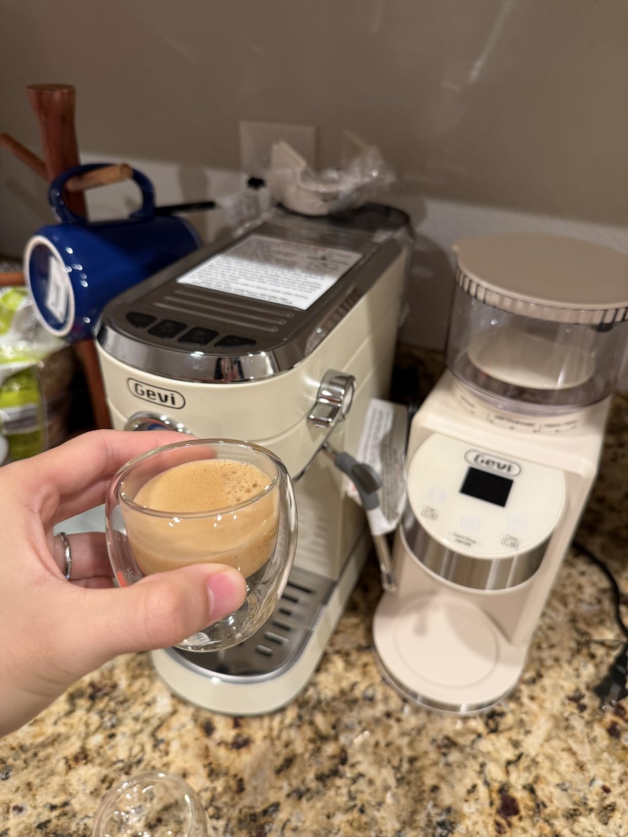 Gevi 20 Bar Espresso Machine with Conical Burr Anti-Static Coffee Grinder customer photo 1