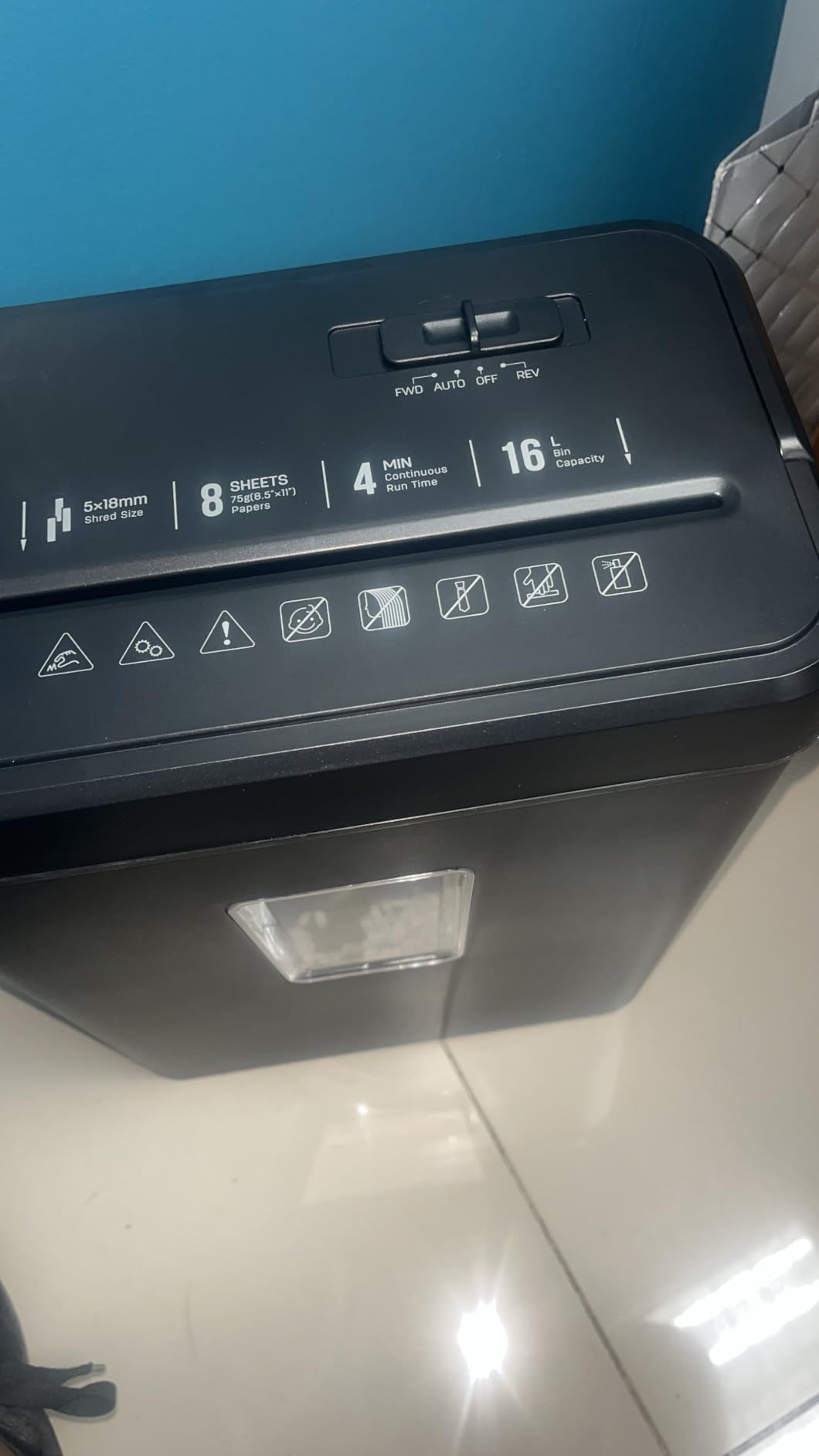 Locksworth 24-Sheet Cross Cut Paper Shredder, 9 Gallon Heavy Duty Commercial Shredder for Home Office, P-5 High Security Shredders for Paper/CD/Credit Card/Staple/Clip, 40-Min Continuous Running Time customer photo 1