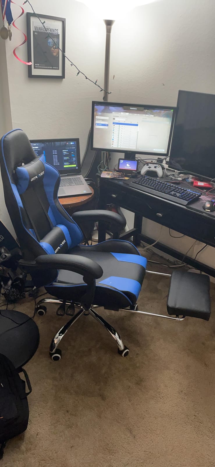 GTPLAYER Big & Tall Gaming Chair, Wide Seat with Footrest, Black & Gray customer photo 2