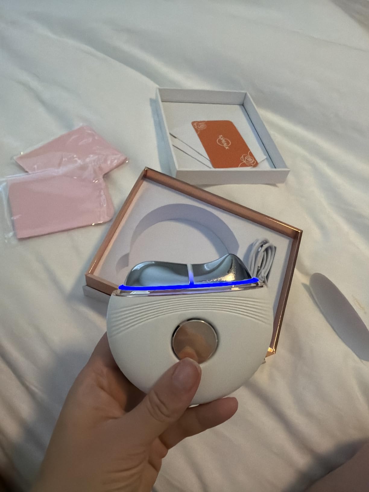 Red Light Electric Gua Sha Facial Neck Sculpting Tools with Heat, Cold, Microcurrent, Lymphatic Drainage Massager Device for Lifting Firming Contouring | Pressure Point Fascia Release | Cool Depuffing customer photo 2