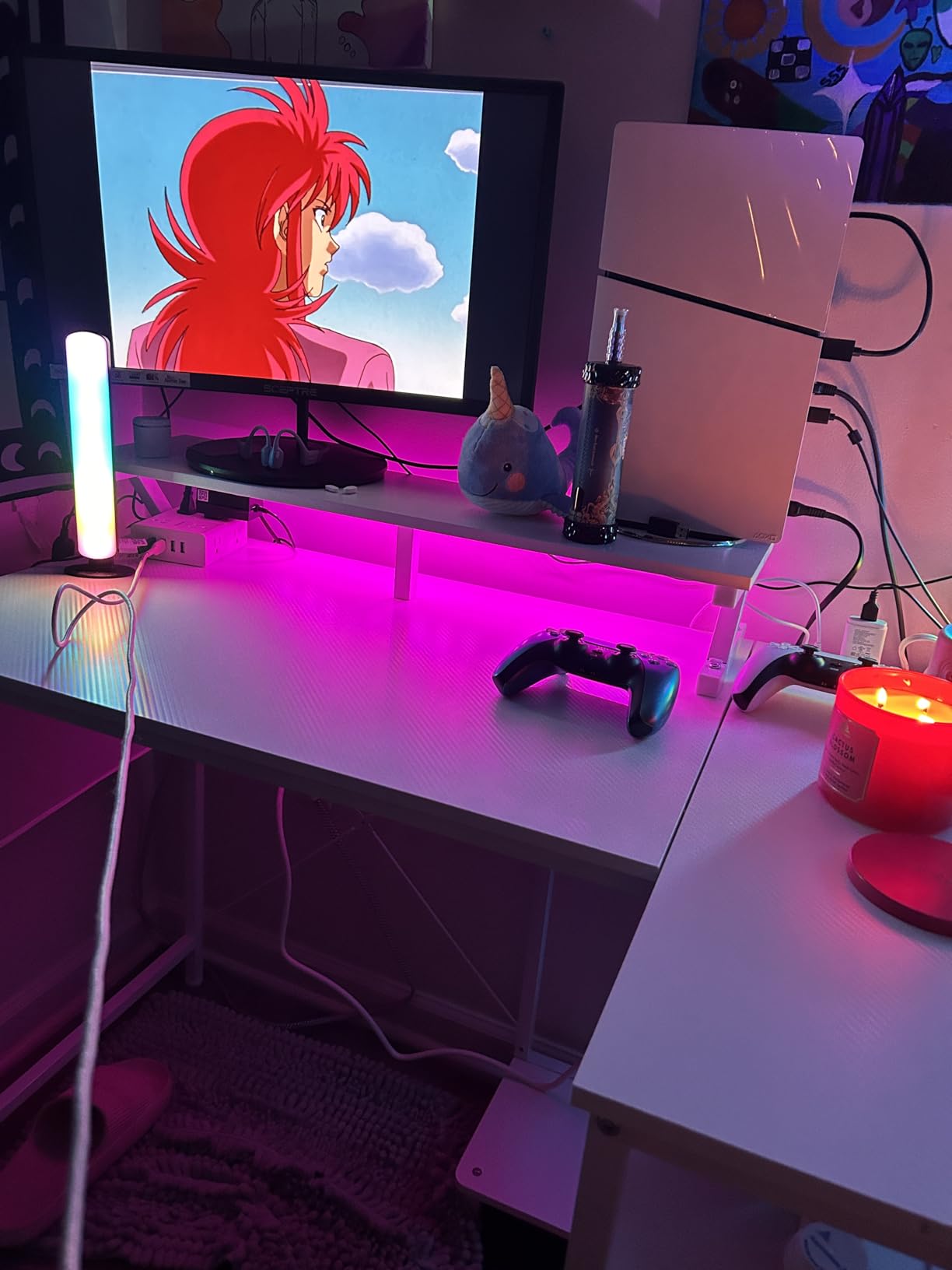 DUMOS L Shaped Gaming Desk, 48