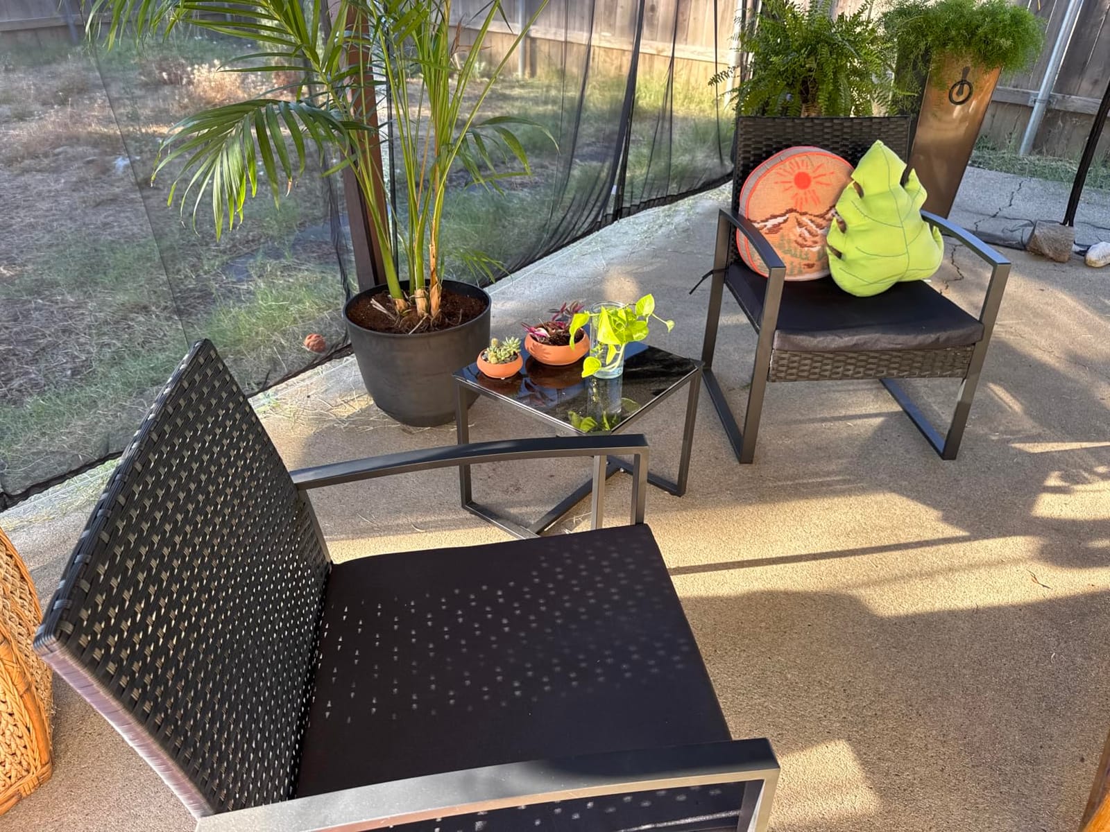 Murago Outdoor 3-Piece Wicker Bistro Set, Patio Conversation Set customer photo 1