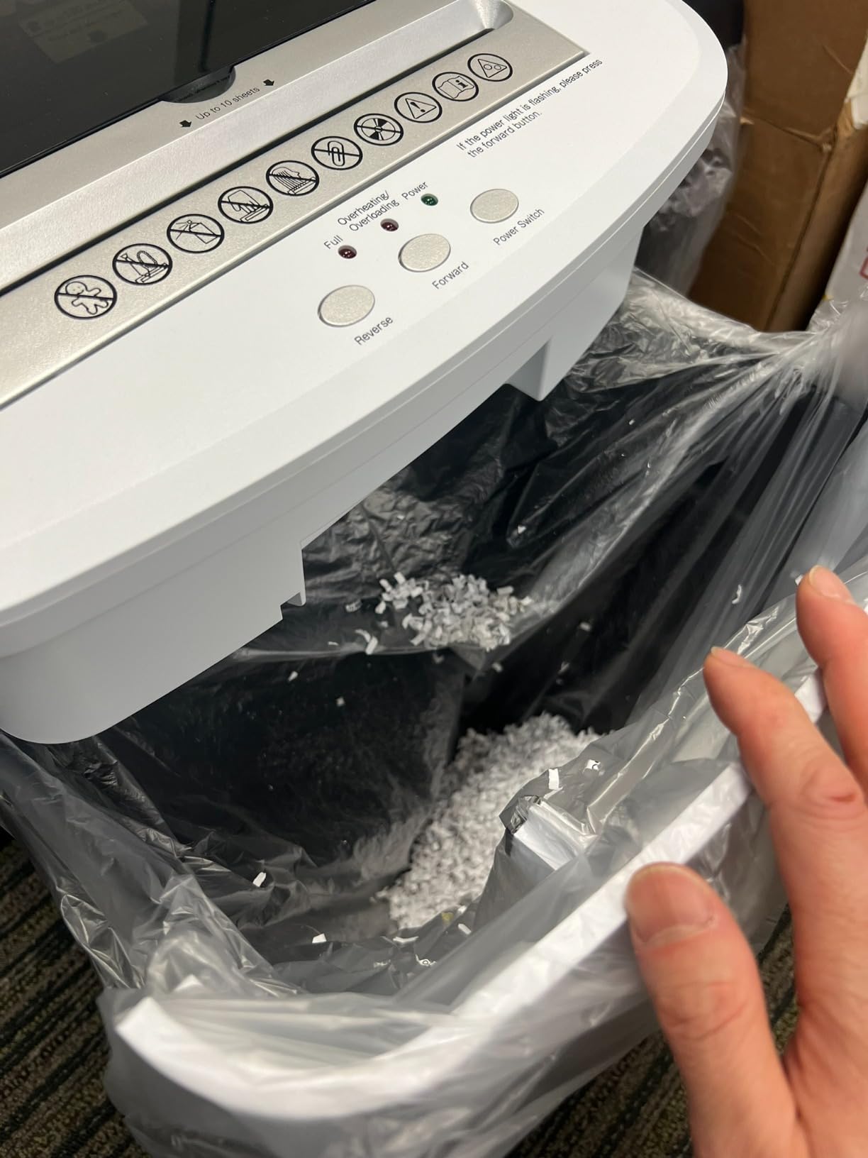 Heavy Duty Paper Shredder 400-Sheet Auto Feed P5 Micro Cut customer photo 2