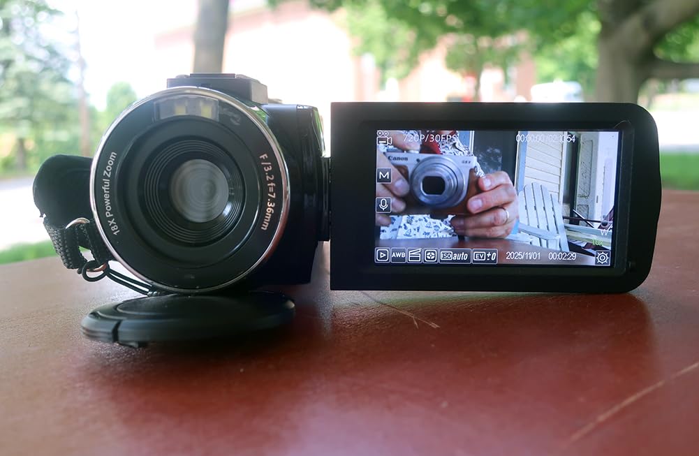 4K Video Camera Camcorder, 42MP Vlogging Camera for YouTube with 32GB SD Card, 2 Batteries, 3