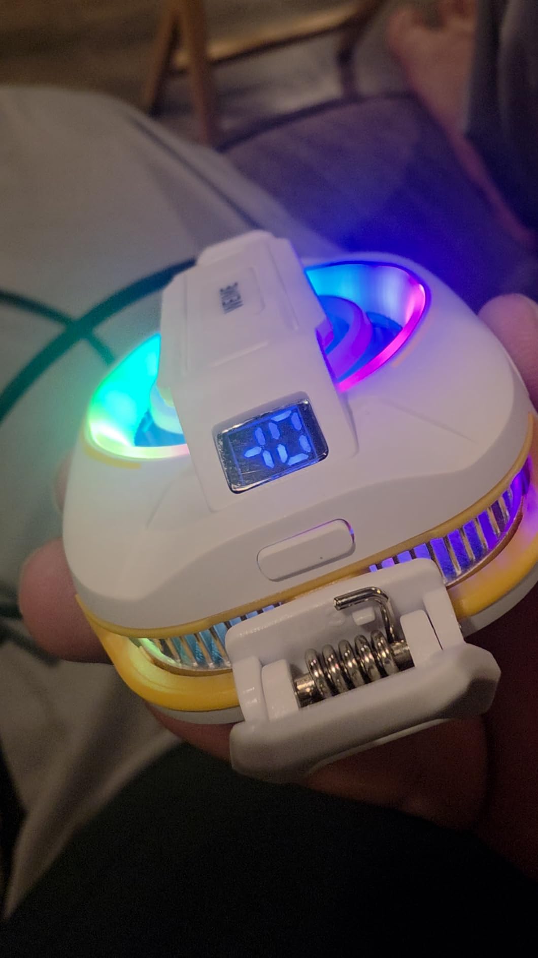 Cell Phone Cooler for Gaming, Magnetic Portable Radiator with RGB Lights, 3000mAh Rechargeable Battery, Compatible with iPhone, iPad, Android customer photo 1