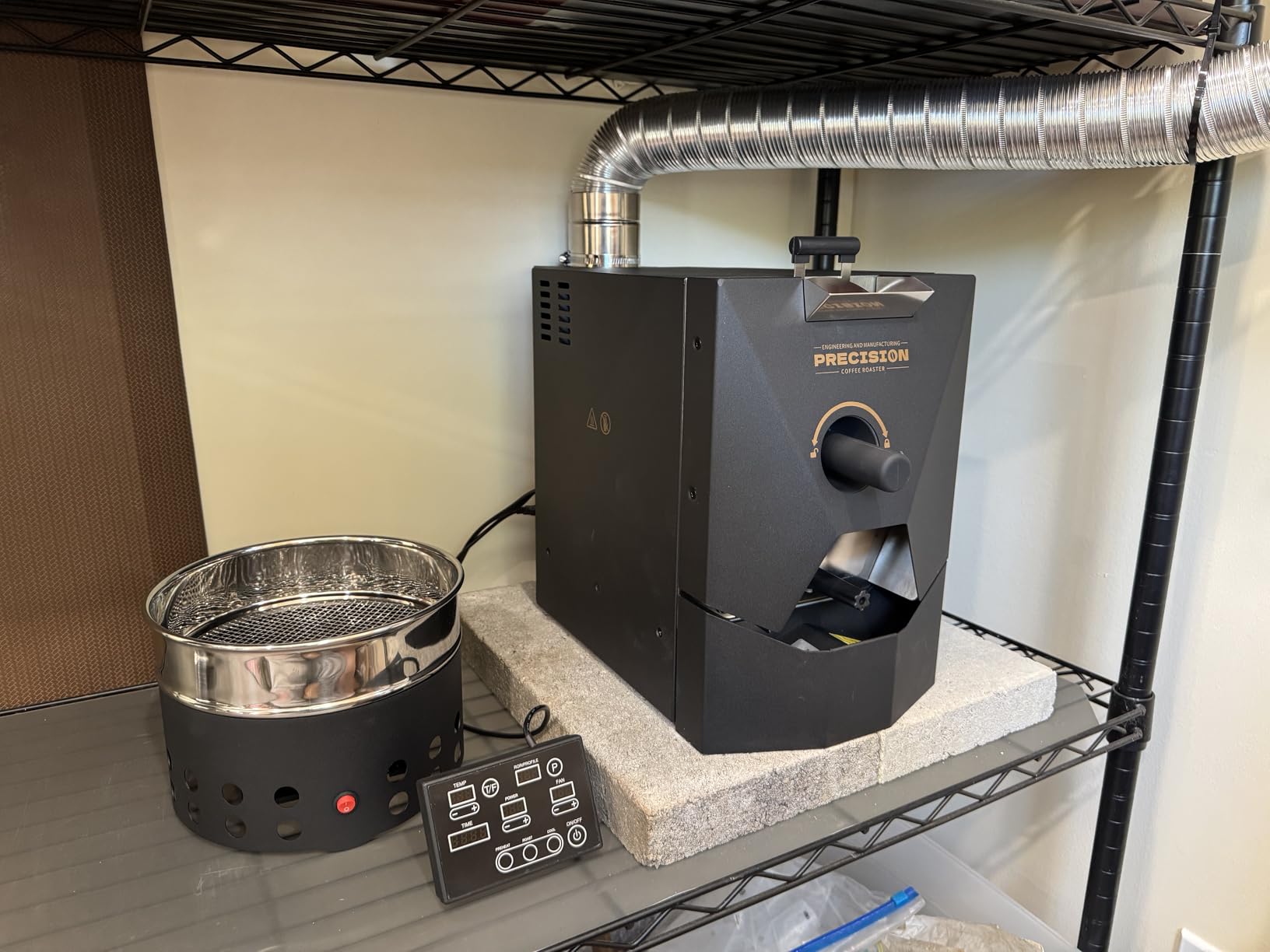 200g Electric Home Coffee Roaster, 9 Preset Automatic & Manual Modes, Turbo Rotating Stirring for Even Roasting, Smoke Filter & Pipe for Dual Exhaust, Independent Cooling Tray customer photo 2