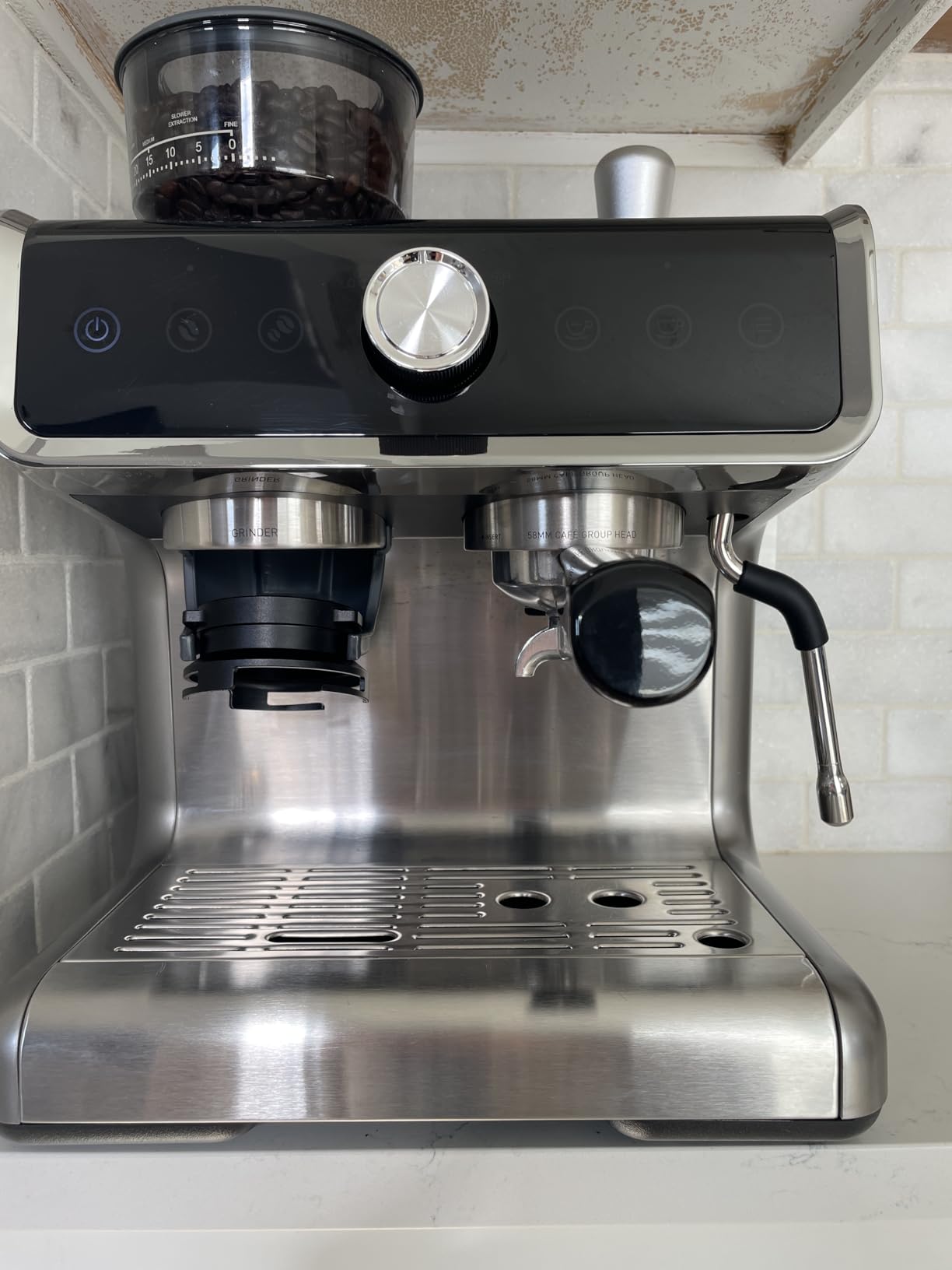 EUHOMY Automatic Espresso Machine with Built-in Grinder and Milk Frother customer photo 1