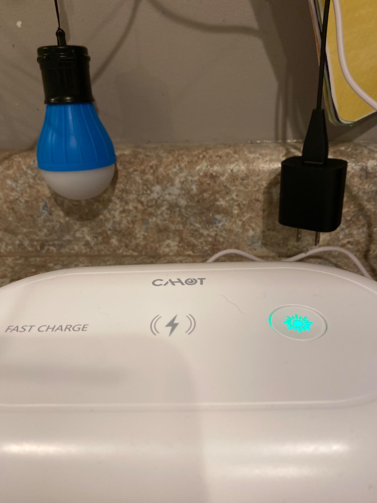 UV Light Sanitizer Box, Phone Sanitizer Machine, Wireless Charger customer photo 2