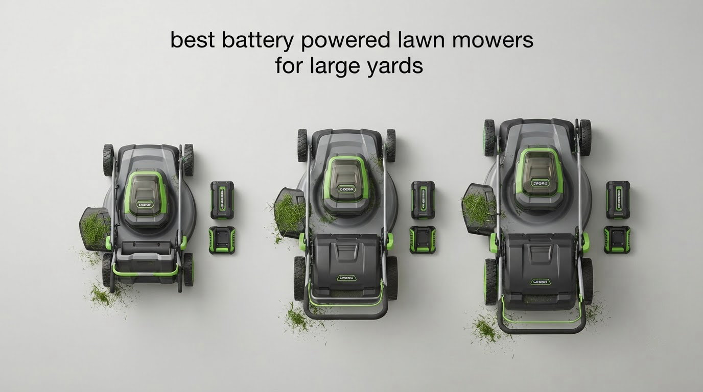 best battery powered lawn mowers for large yards